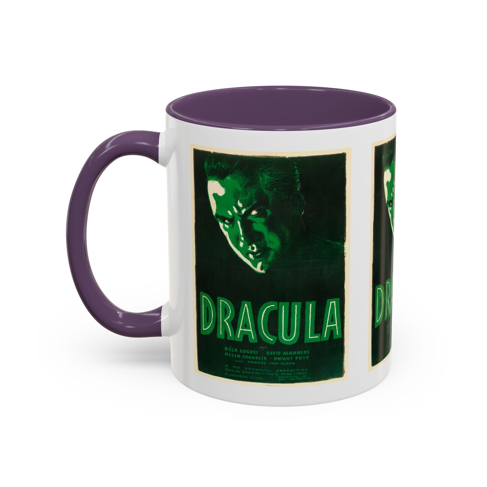 Cult Classic Movie Poster Art Accent Coffee Mug (11, 15oz) - Dracula Re - Issue 1938 - POPvault
