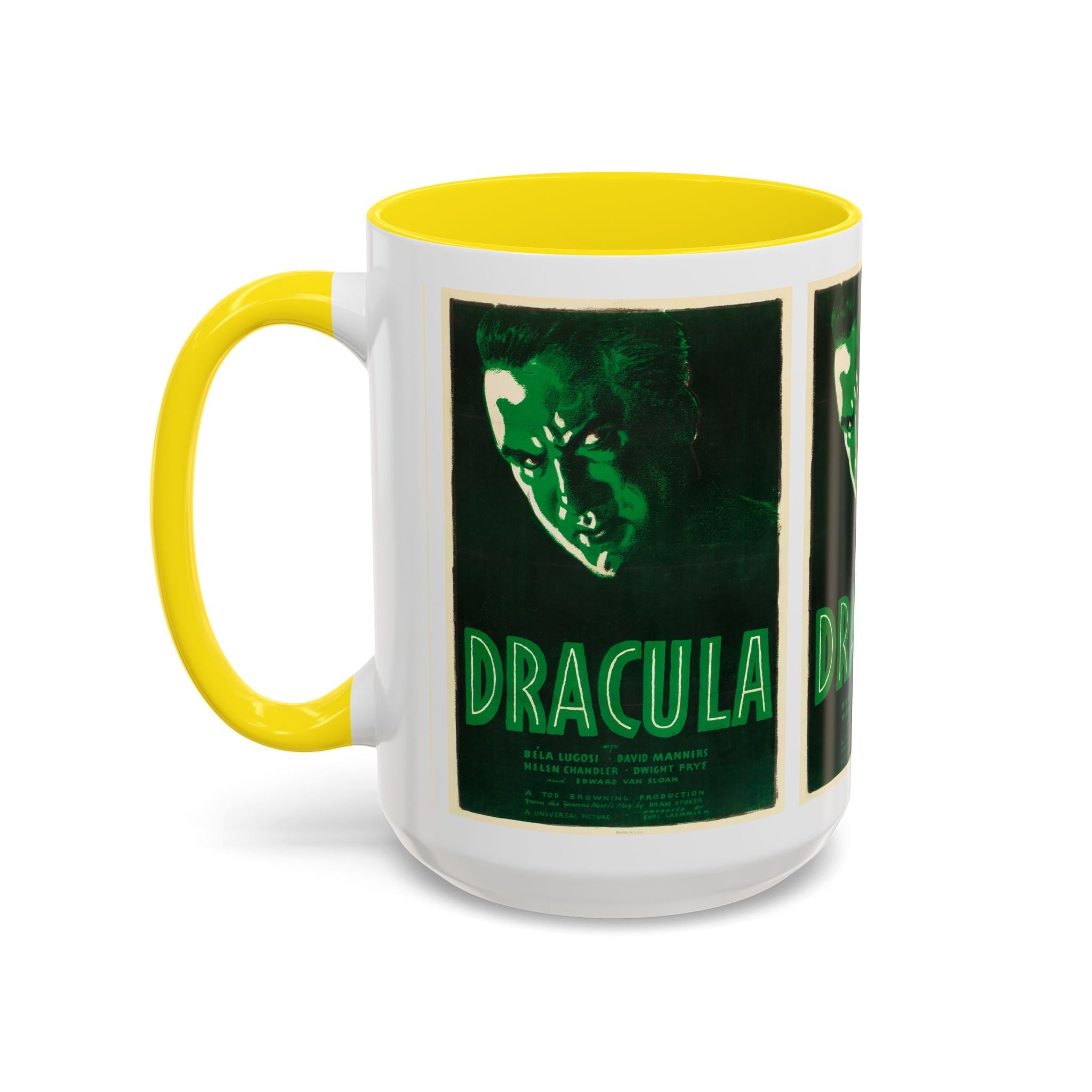 Cult Classic Movie Poster Art Accent Coffee Mug (11, 15oz) - Dracula Re - Issue 1938 - POPvault