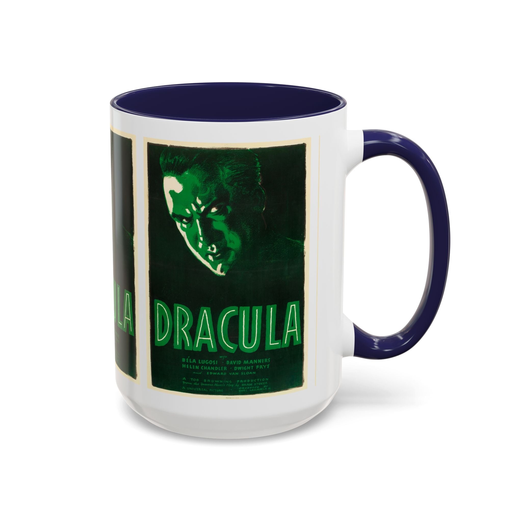 Cult Classic Movie Poster Art Accent Coffee Mug (11, 15oz) - Dracula Re - Issue 1938 - POPvault