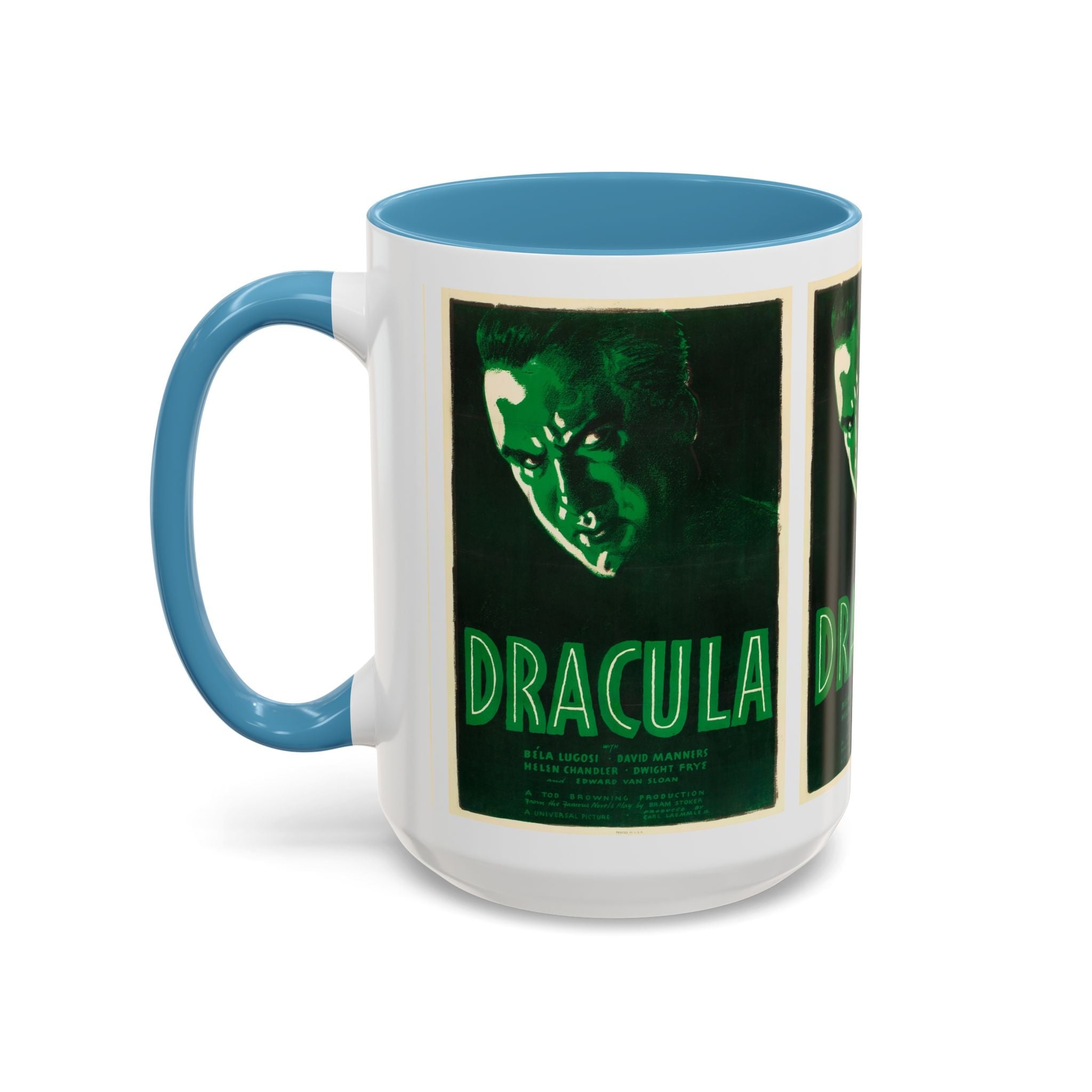 Cult Classic Movie Poster Art Accent Coffee Mug (11, 15oz) - Dracula Re - Issue 1938 - POPvault