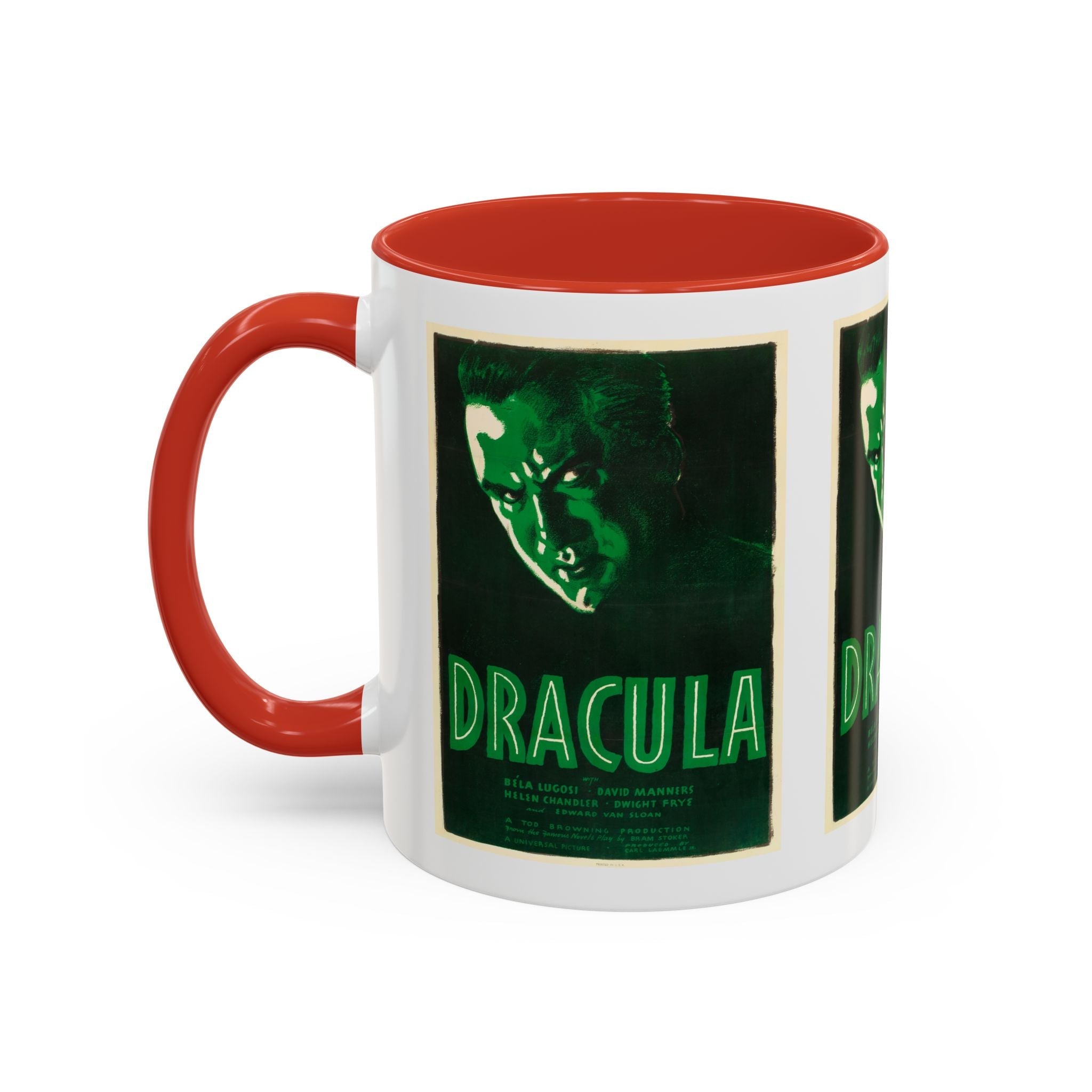 Cult Classic Movie Poster Art Accent Coffee Mug (11, 15oz) - Dracula Re - Issue 1938 - POPvault