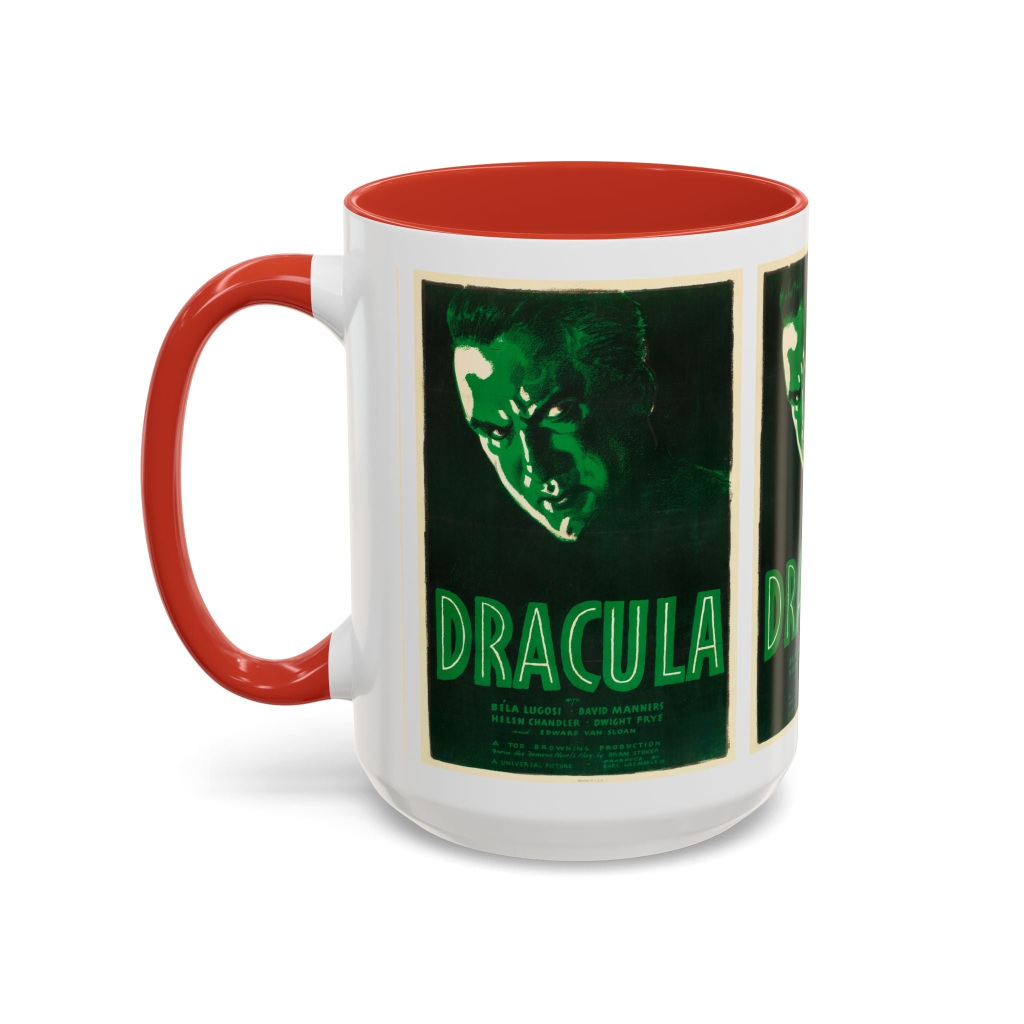 Cult Classic Movie Poster Art Accent Coffee Mug (11, 15oz) - Dracula Re - Issue 1938 - POPvault