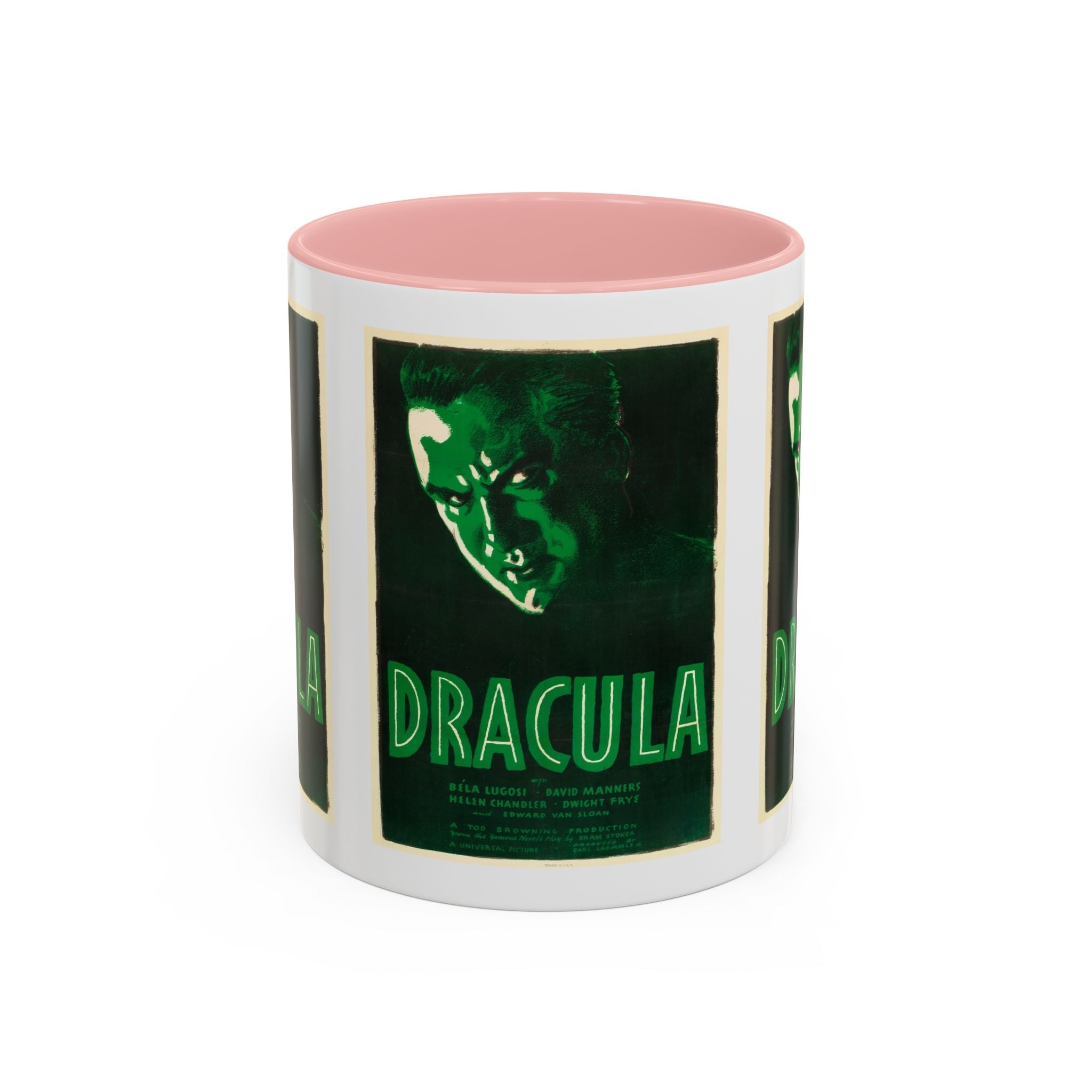 Cult Classic Movie Poster Art Accent Coffee Mug (11, 15oz) - Dracula Re - Issue 1938 - POPvault