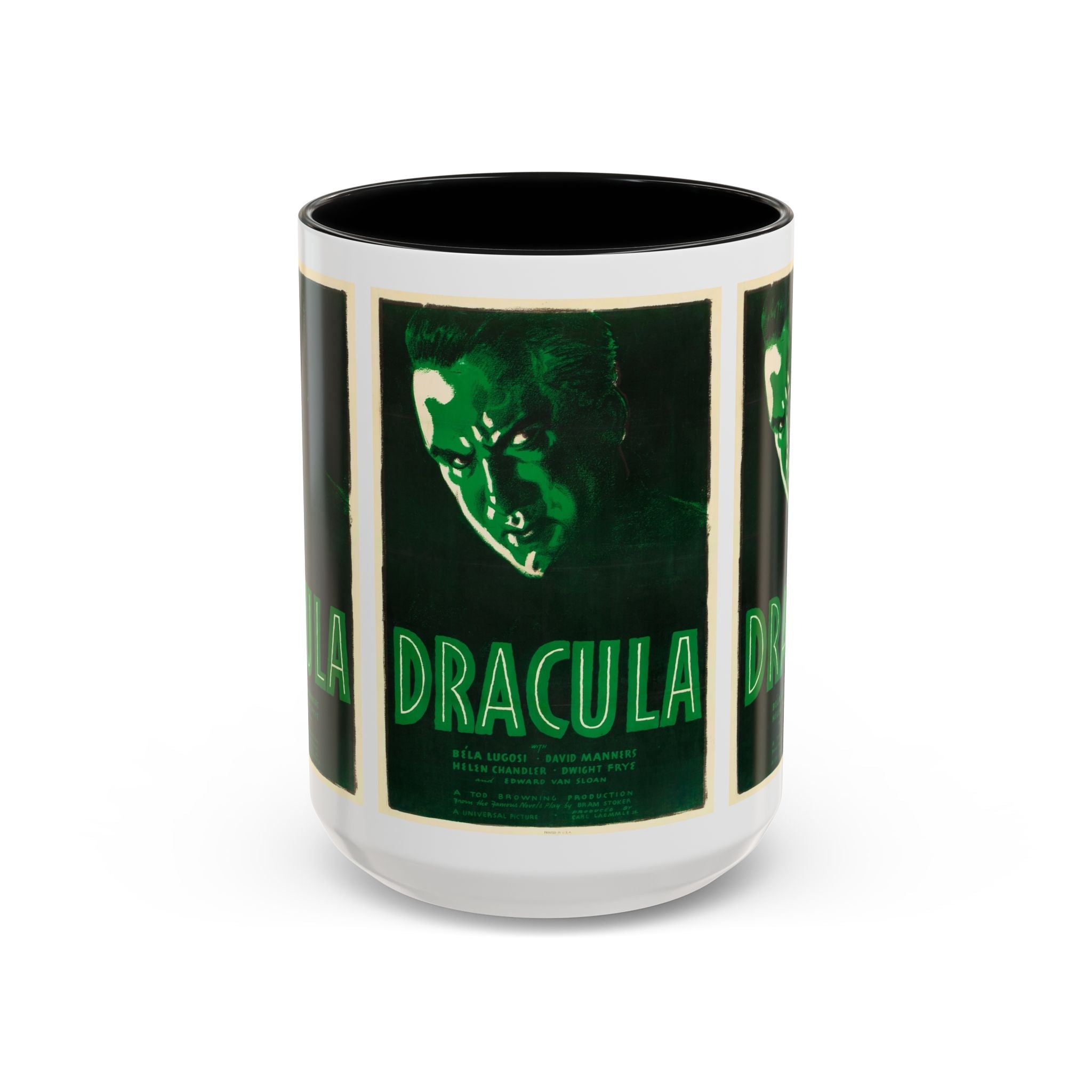 Cult Classic Movie Poster Art Accent Coffee Mug (11, 15oz) - Dracula Re - Issue 1938 - POPvault