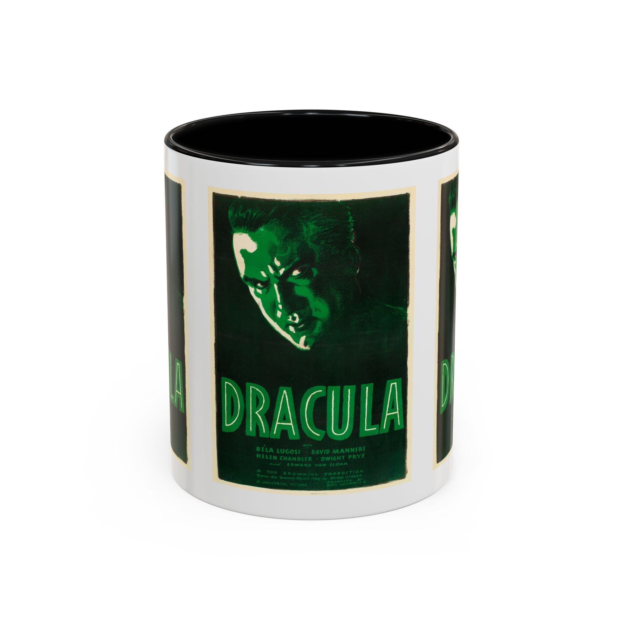 Cult Classic Movie Poster Art Accent Coffee Mug (11, 15oz) - Dracula Re - Issue 1938 - POPvault