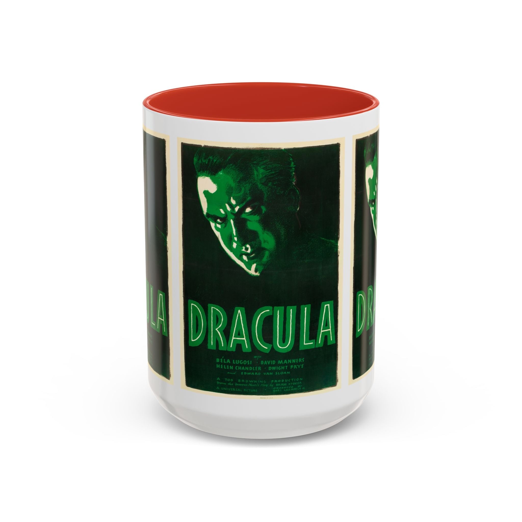 Cult Classic Movie Poster Art Accent Coffee Mug (11, 15oz) - Dracula Re - Issue 1938 - POPvault