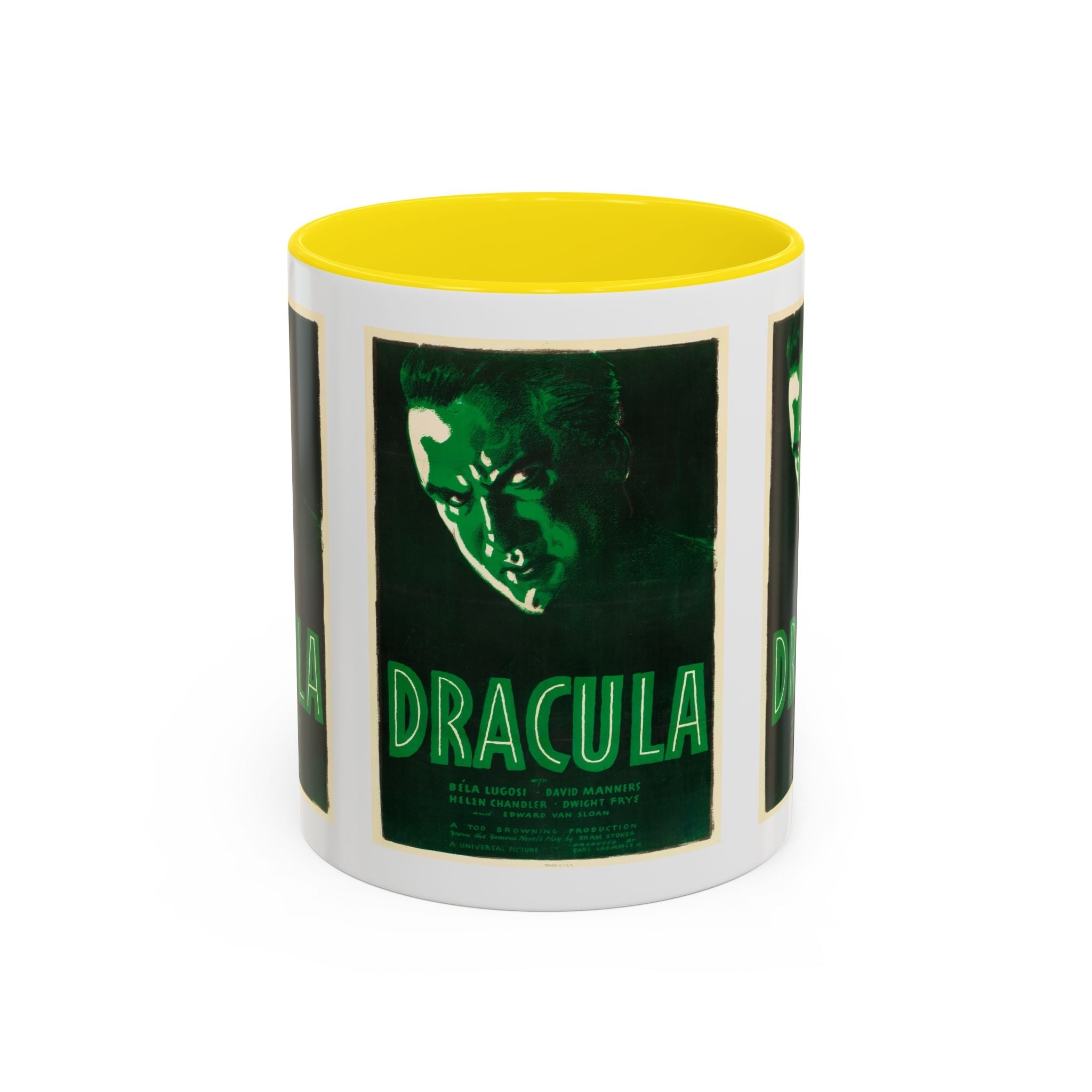 Cult Classic Movie Poster Art Accent Coffee Mug (11, 15oz) - Dracula Re - Issue 1938 - POPvault