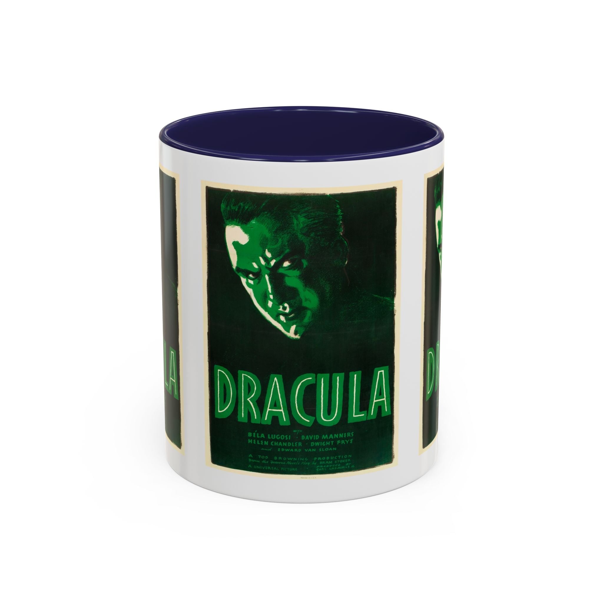 Cult Classic Movie Poster Art Accent Coffee Mug (11, 15oz) - Dracula Re - Issue 1938 - POPvault