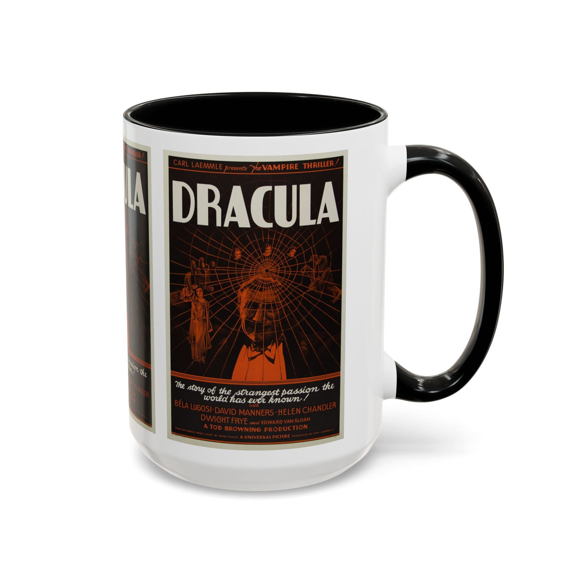 Cult Classic Movie Poster Art Accent Coffee Mug (11, 15oz) - Dracula Style B 1931 - Mug