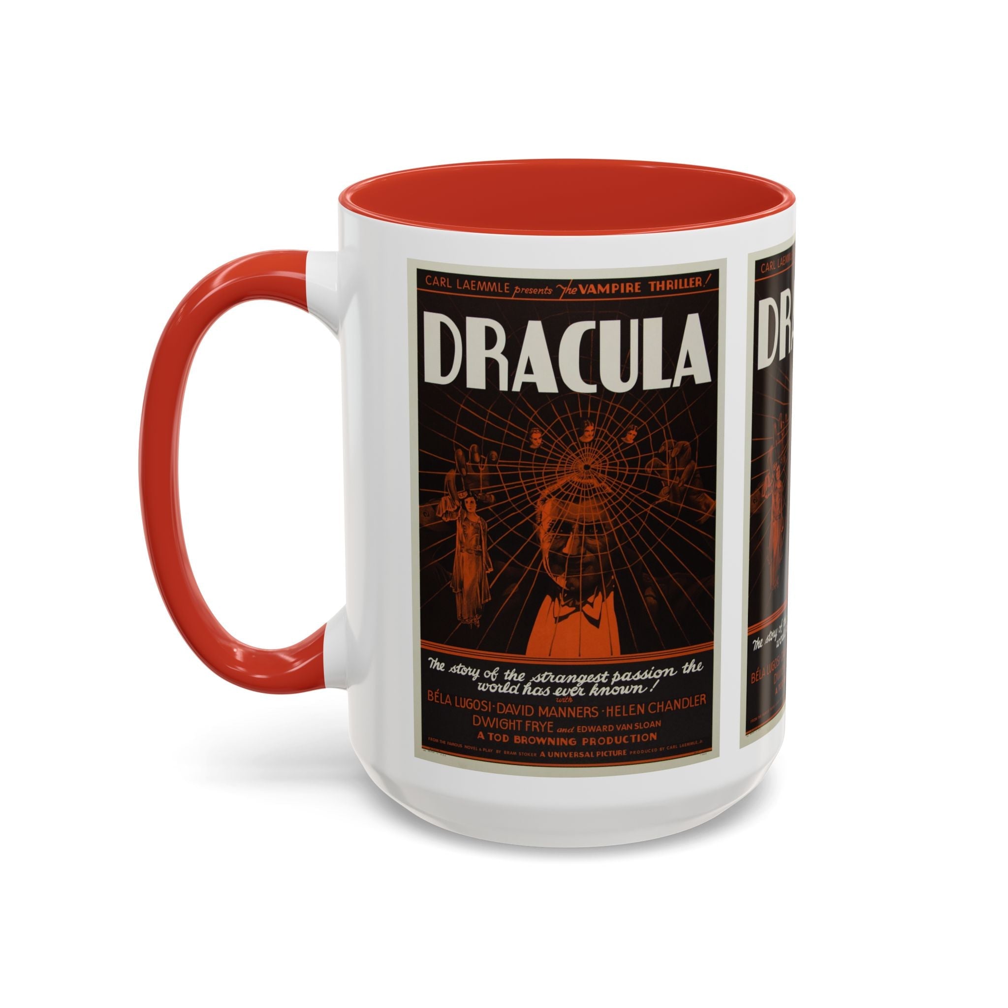 Cult Classic Movie Poster Art Accent Coffee Mug (11, 15oz) - Dracula Style B 1931 - POPvault
