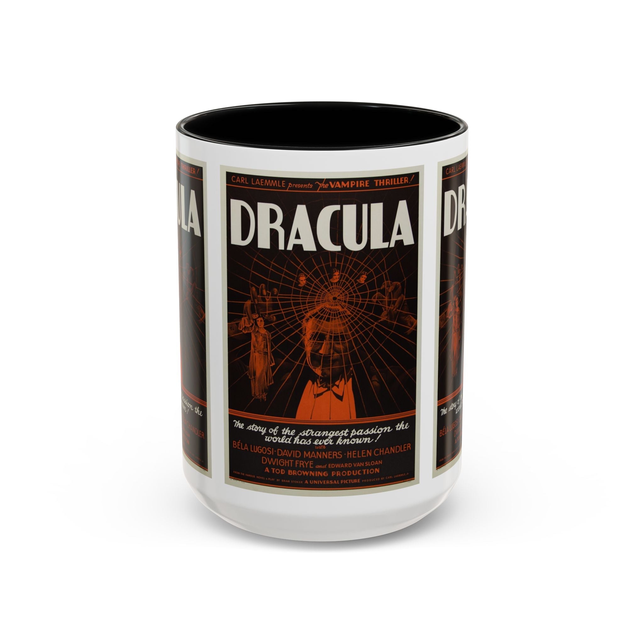 Cult Classic Movie Poster Art Accent Coffee Mug (11, 15oz) - Dracula Style B 1931 - POPvault