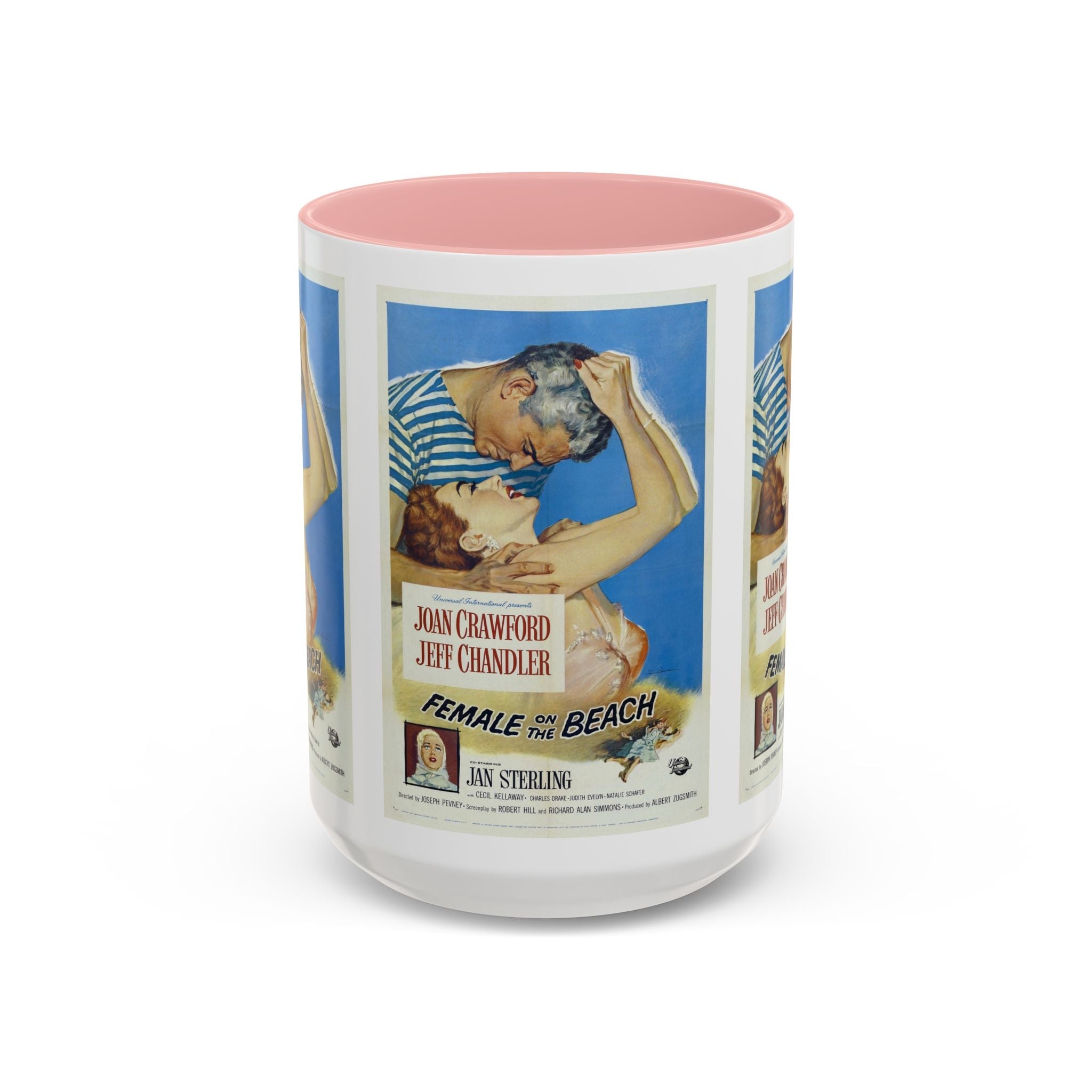 Cult Classic Movie Poster Art Accent Coffee Mug (11, 15oz) - Female On The Beach 1955 - POPvault