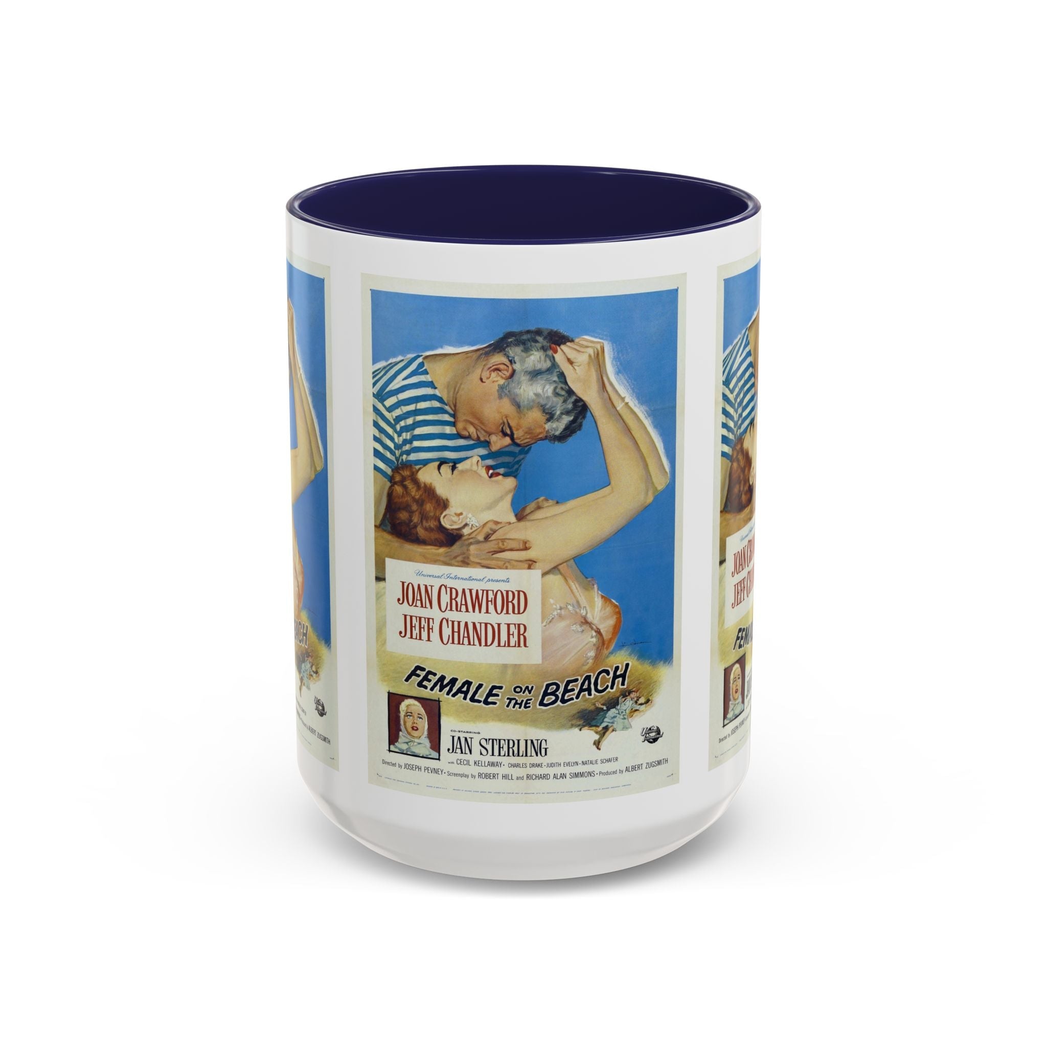 Cult Classic Movie Poster Art Accent Coffee Mug (11, 15oz) - Female On The Beach 1955 - POPvault