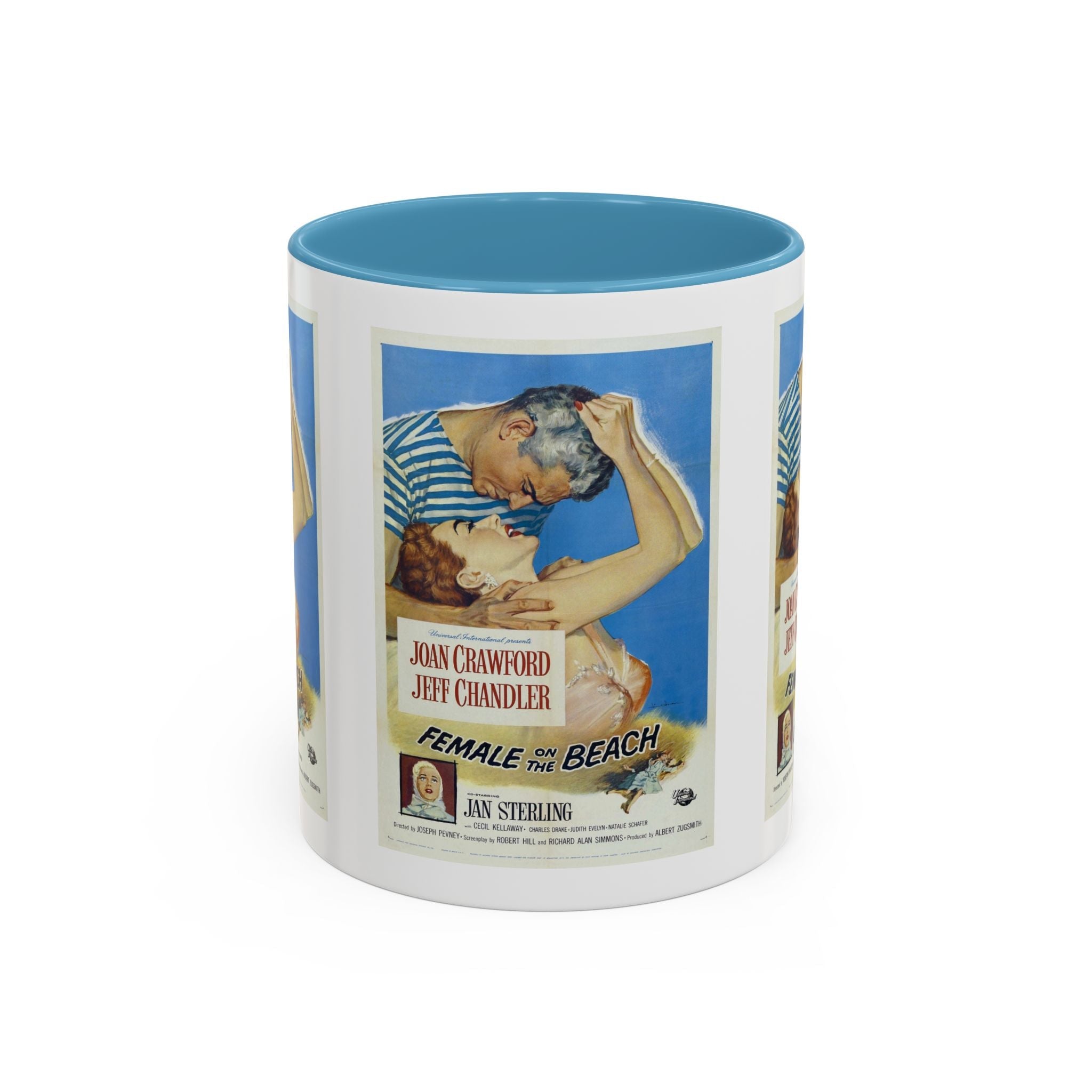 Cult Classic Movie Poster Art Accent Coffee Mug (11, 15oz) - Female On The Beach 1955 - POPvault