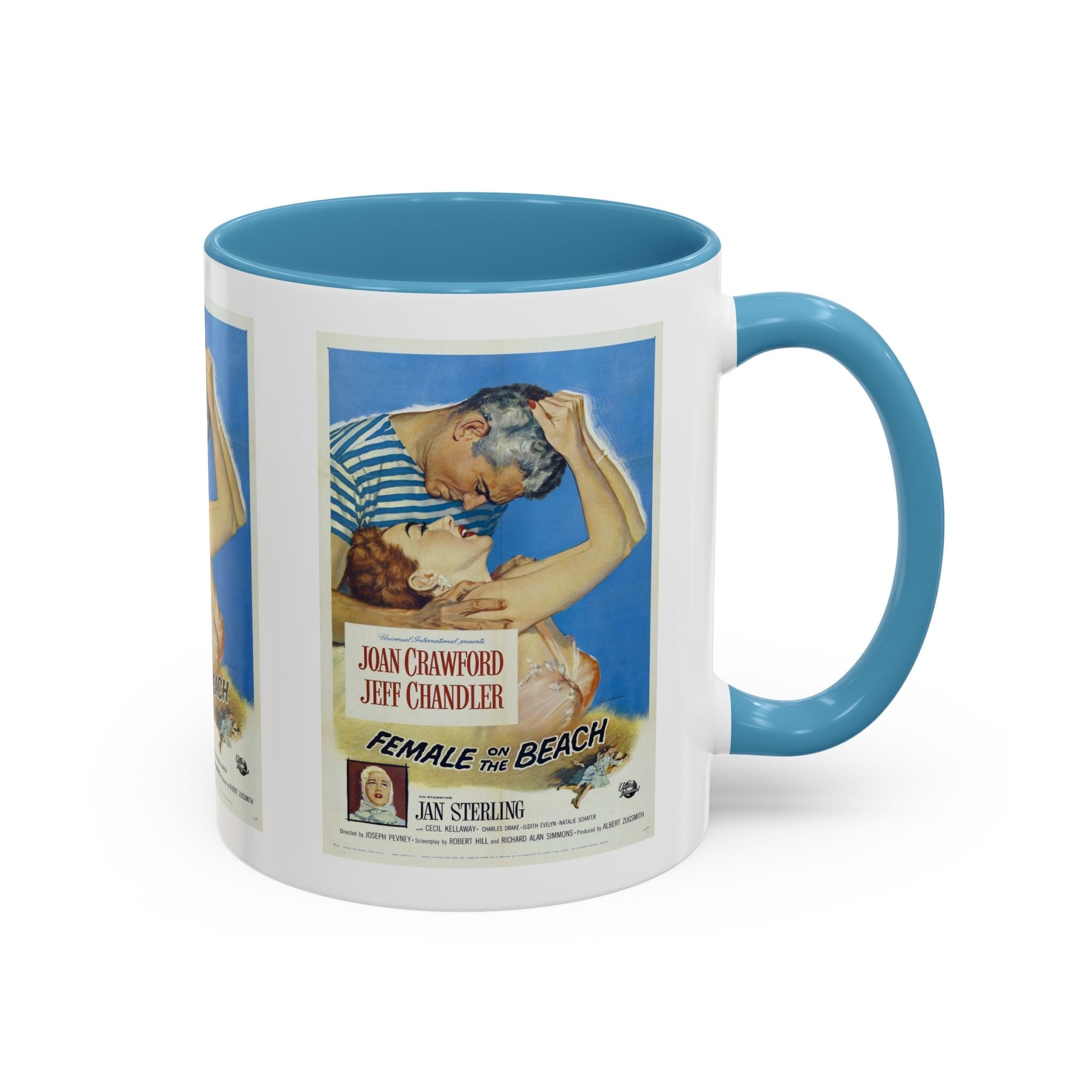 Cult Classic Movie Poster Art Accent Coffee Mug (11, 15oz) - Female On The Beach 1955 - POPvault