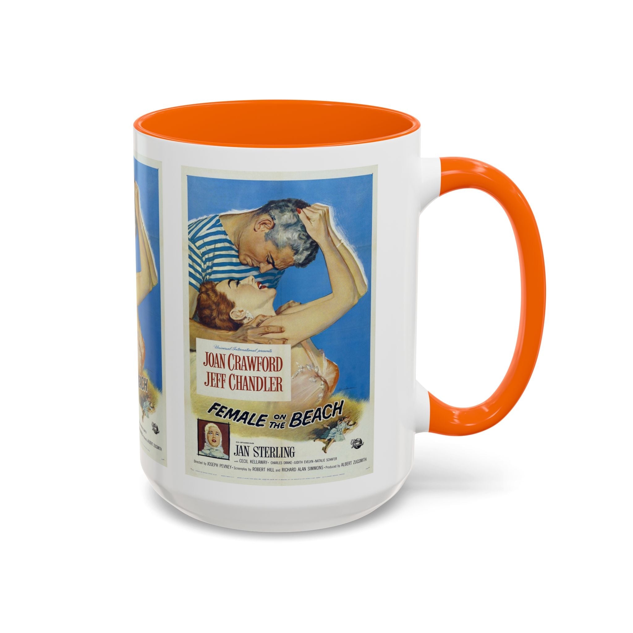 Cult Classic Movie Poster Art Accent Coffee Mug (11, 15oz) - Female On The Beach 1955 - POPvault