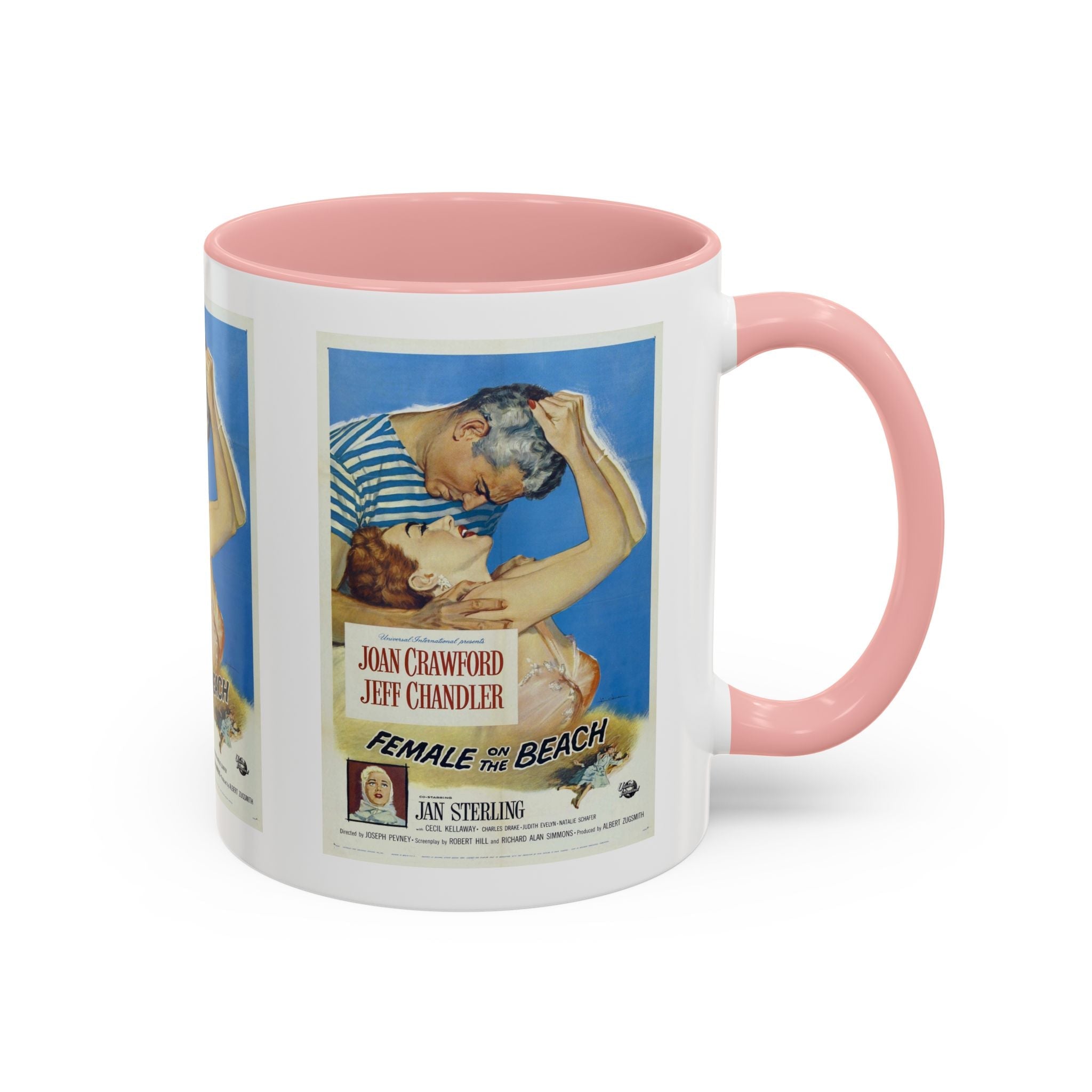 Cult Classic Movie Poster Art Accent Coffee Mug (11, 15oz) - Female On The Beach 1955 - POPvault