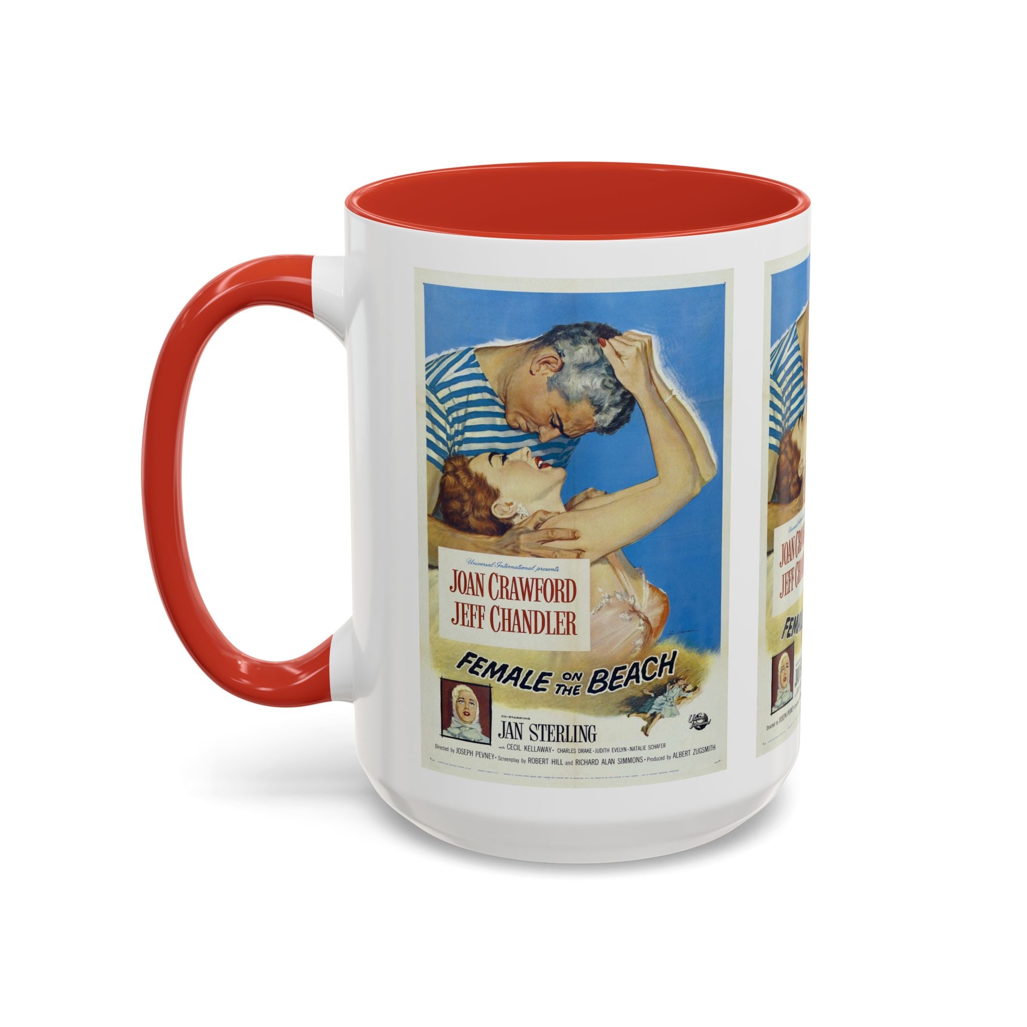 Cult Classic Movie Poster Art Accent Coffee Mug (11, 15oz) - Female On The Beach 1955 - POPvault