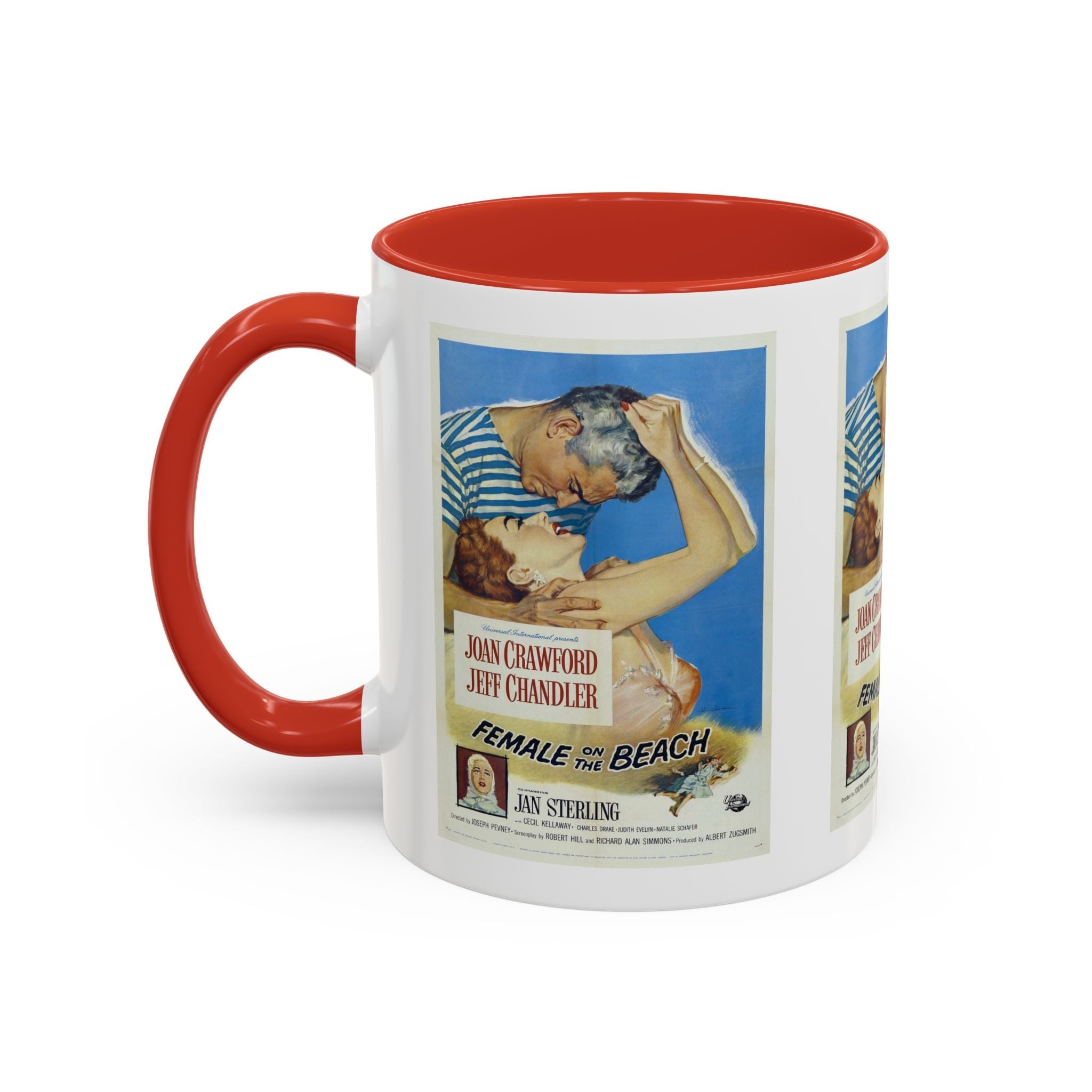 Cult Classic Movie Poster Art Accent Coffee Mug (11, 15oz) - Female On The Beach 1955 - POPvault