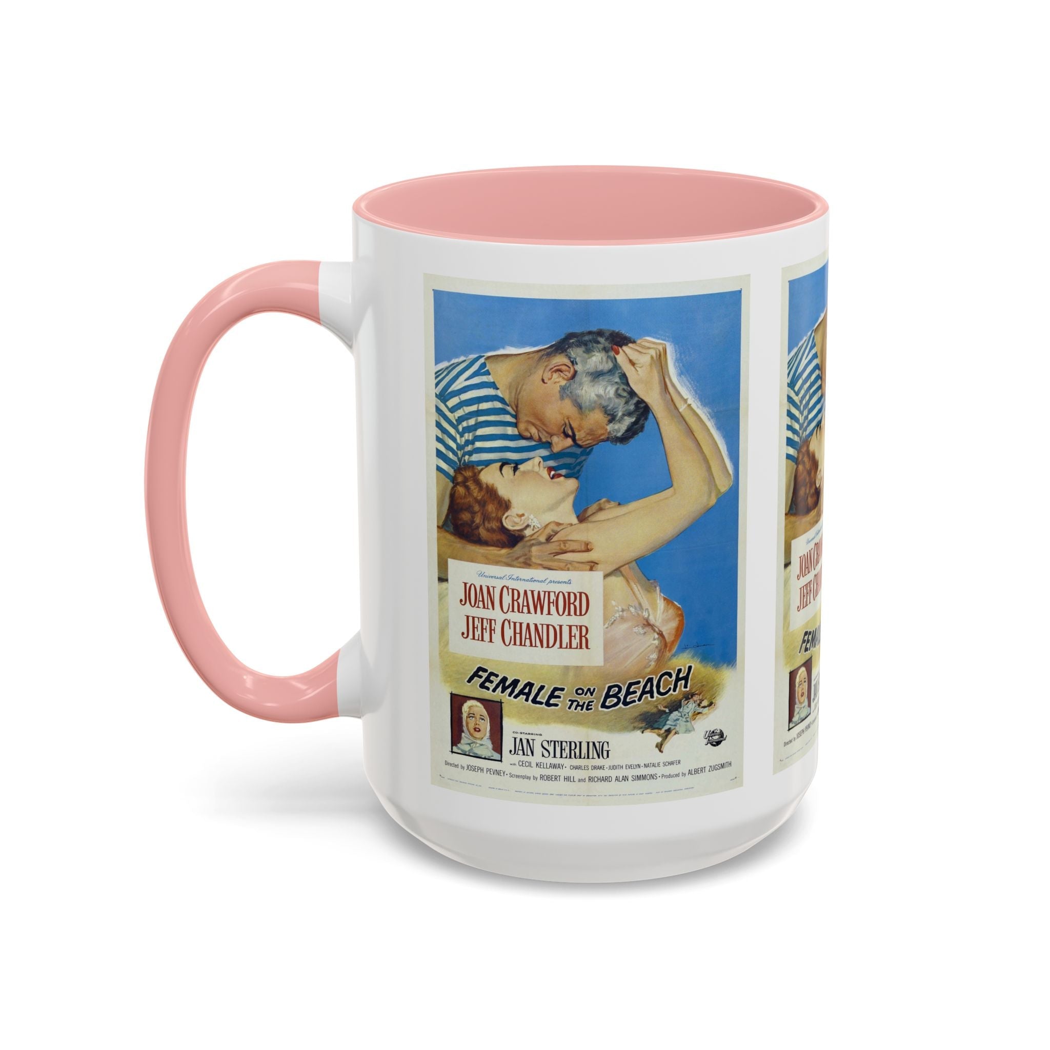 Cult Classic Movie Poster Art Accent Coffee Mug (11, 15oz) - Female On The Beach 1955 - POPvault