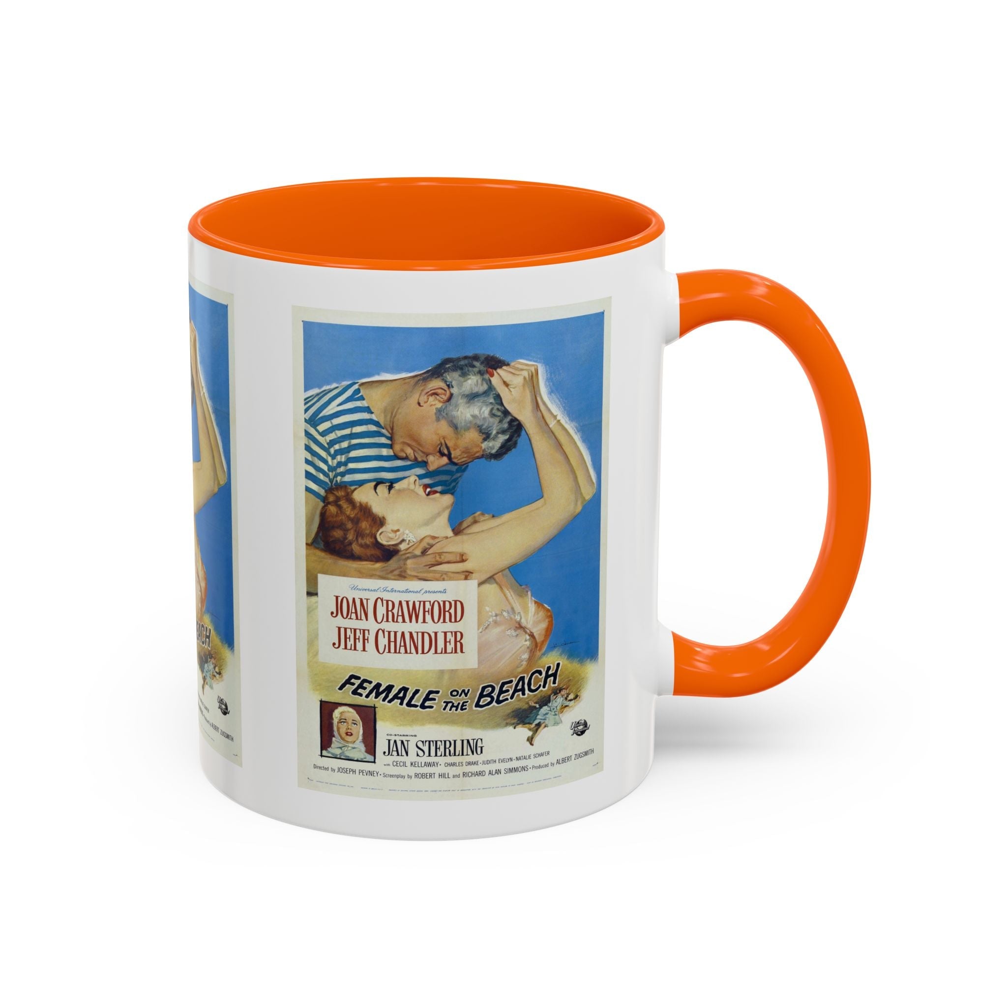 Cult Classic Movie Poster Art Accent Coffee Mug (11, 15oz) - Female On The Beach 1955 - POPvault