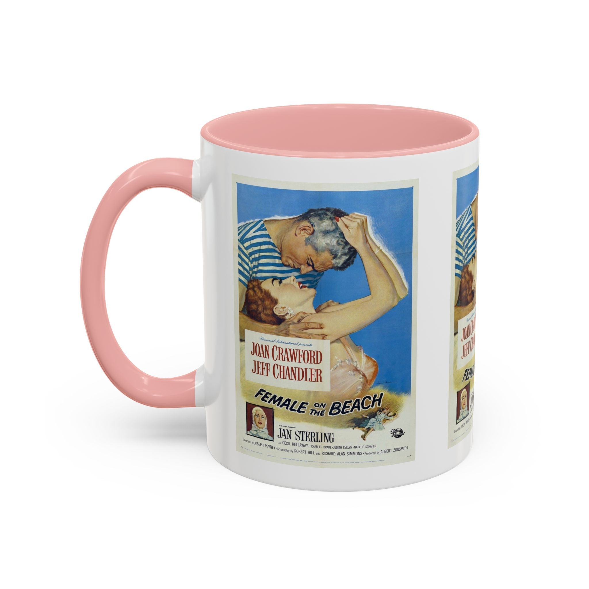 Cult Classic Movie Poster Art Accent Coffee Mug (11, 15oz) - Female On The Beach 1955 - POPvault