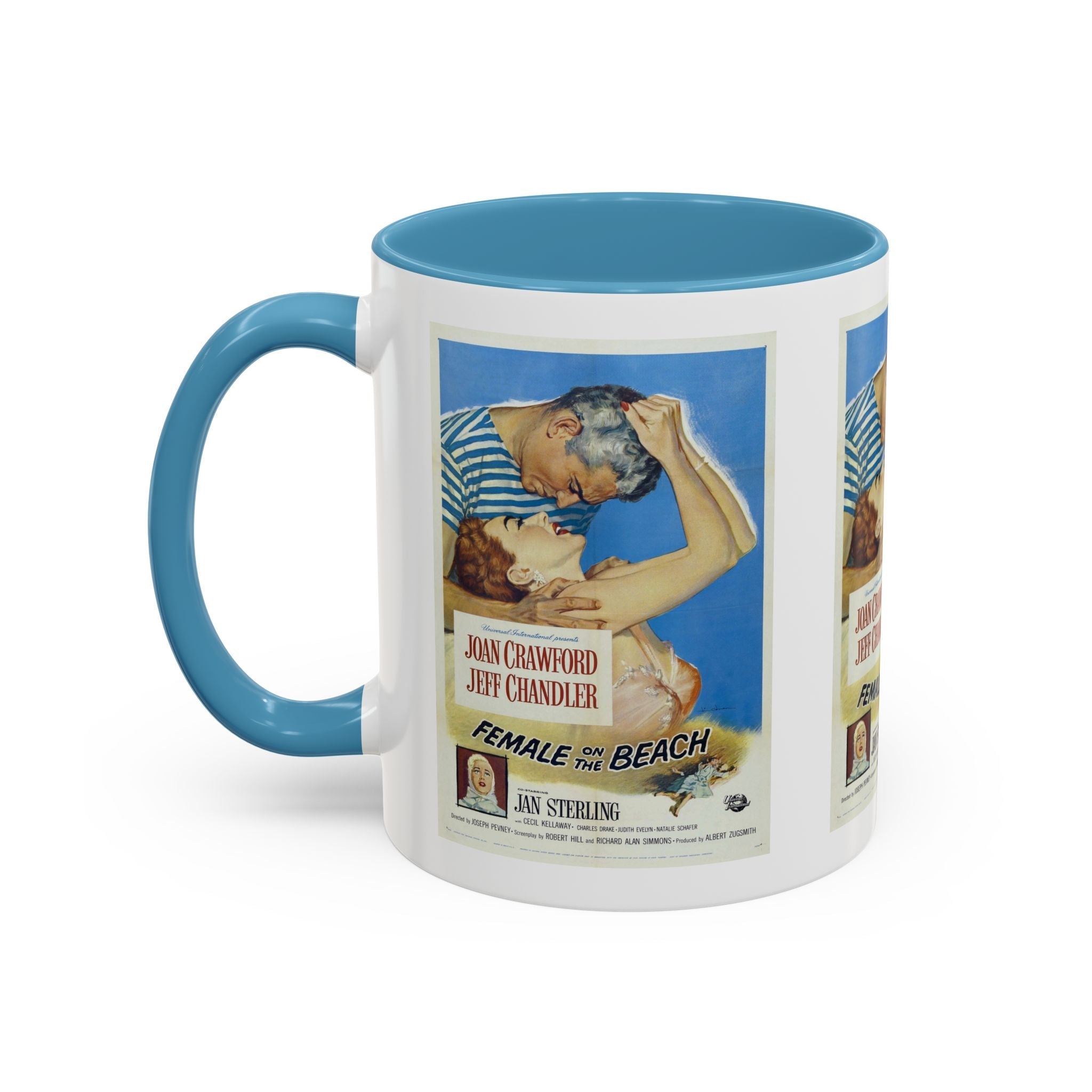 Cult Classic Movie Poster Art Accent Coffee Mug (11, 15oz) - Female On The Beach 1955 - POPvault