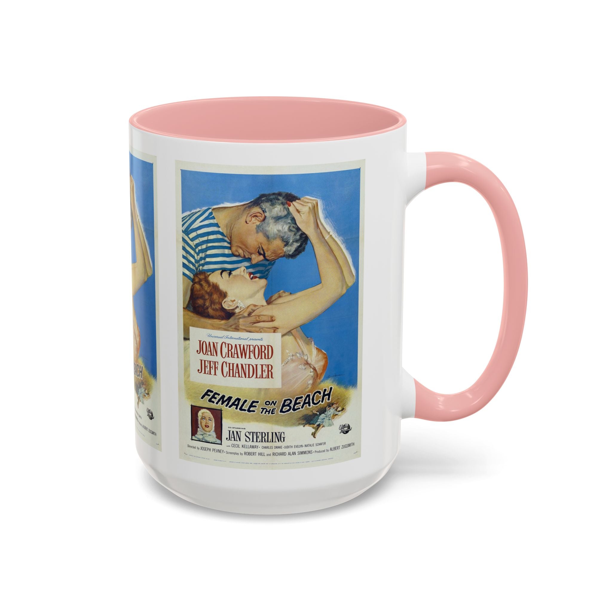 Cult Classic Movie Poster Art Accent Coffee Mug (11, 15oz) - Female On The Beach 1955 - POPvault