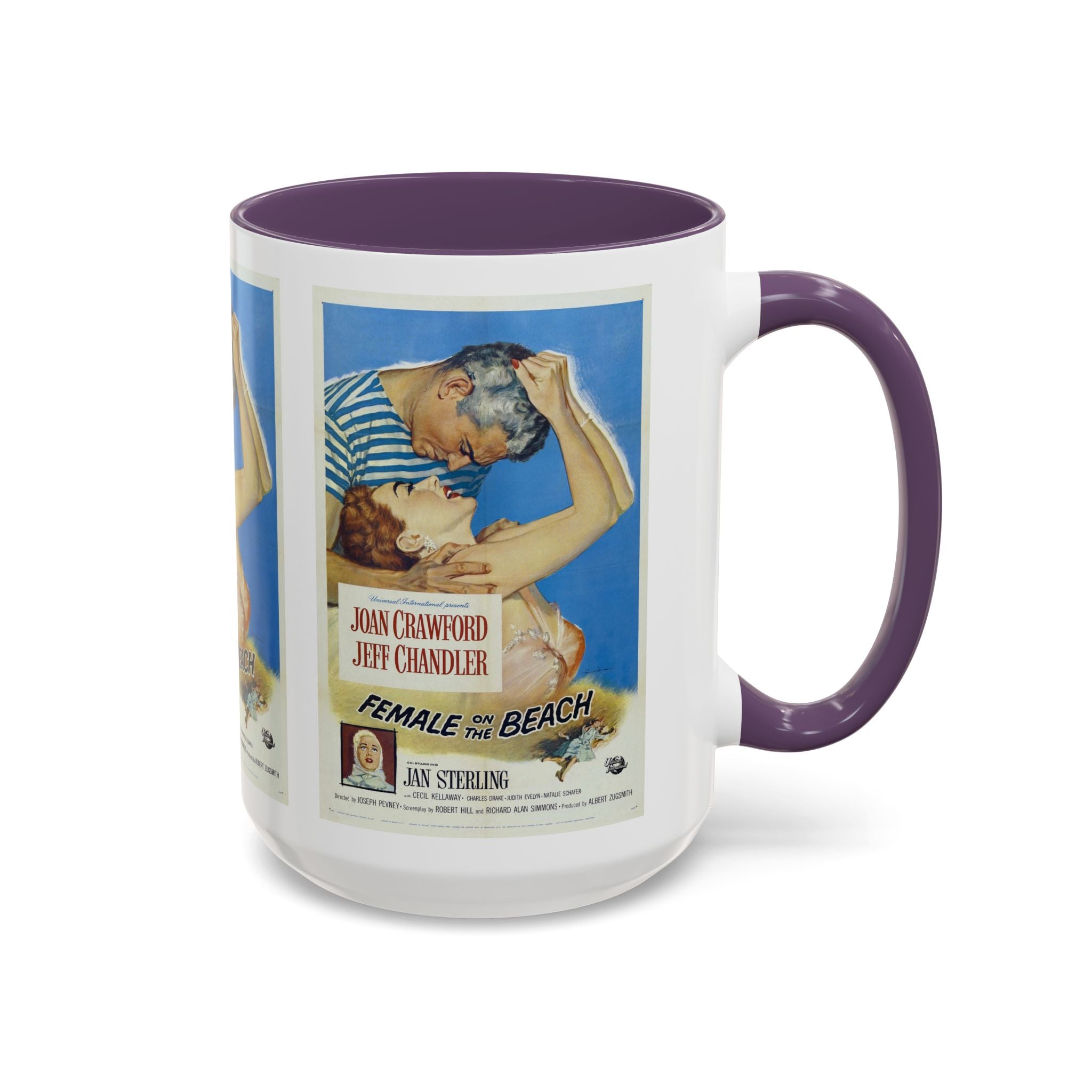 Cult Classic Movie Poster Art Accent Coffee Mug (11, 15oz) - Female On The Beach 1955 - POPvault