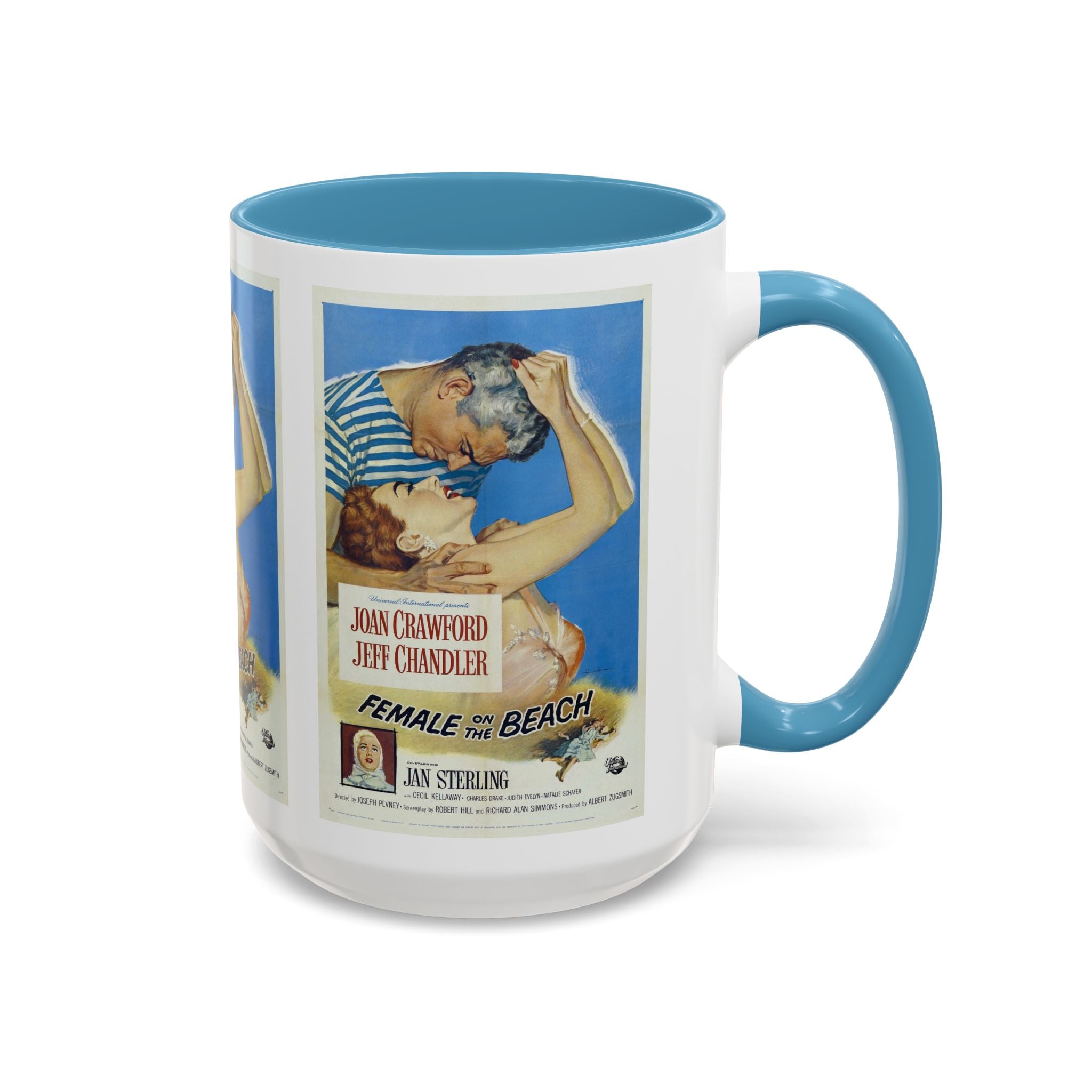 Cult Classic Movie Poster Art Accent Coffee Mug (11, 15oz) - Female On The Beach 1955 - POPvault