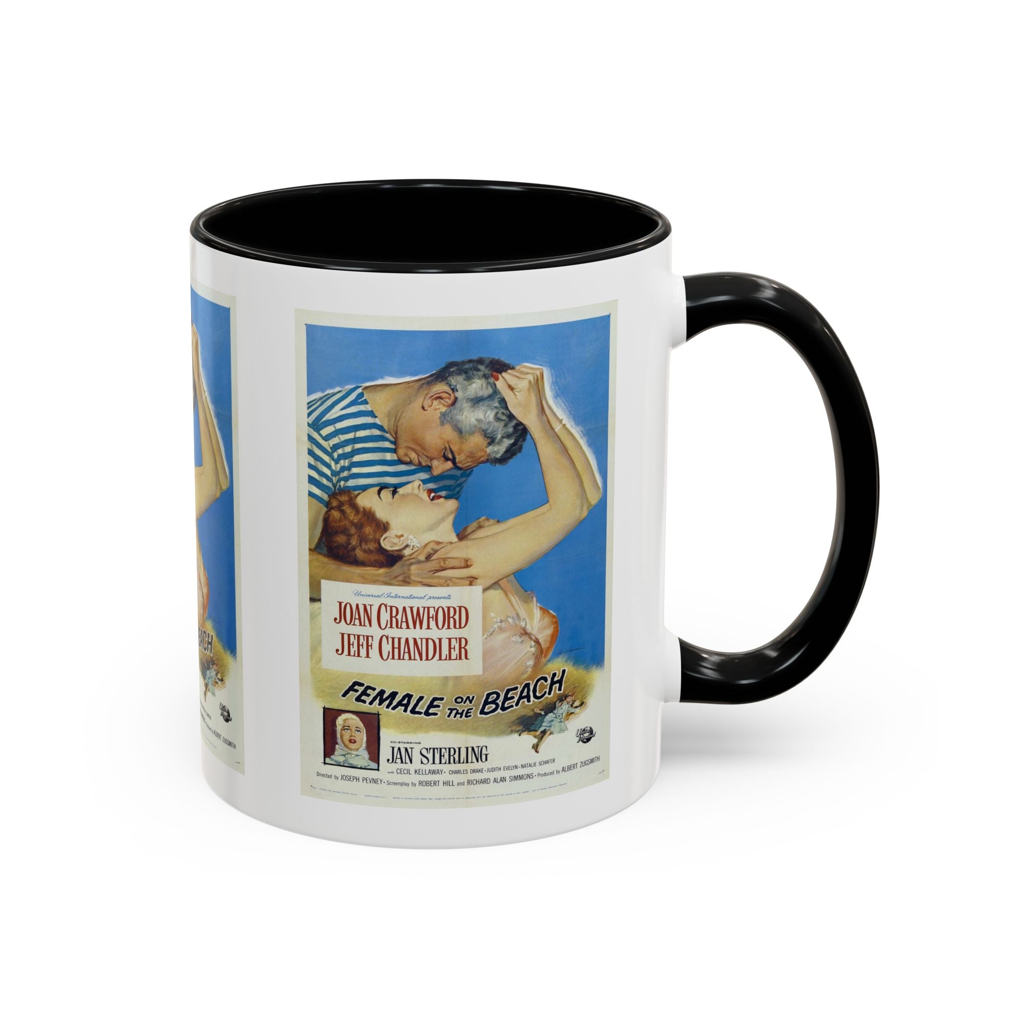 Cult Classic Movie Poster Art Accent Coffee Mug (11, 15oz) - Female On The Beach 1955 - POPvault