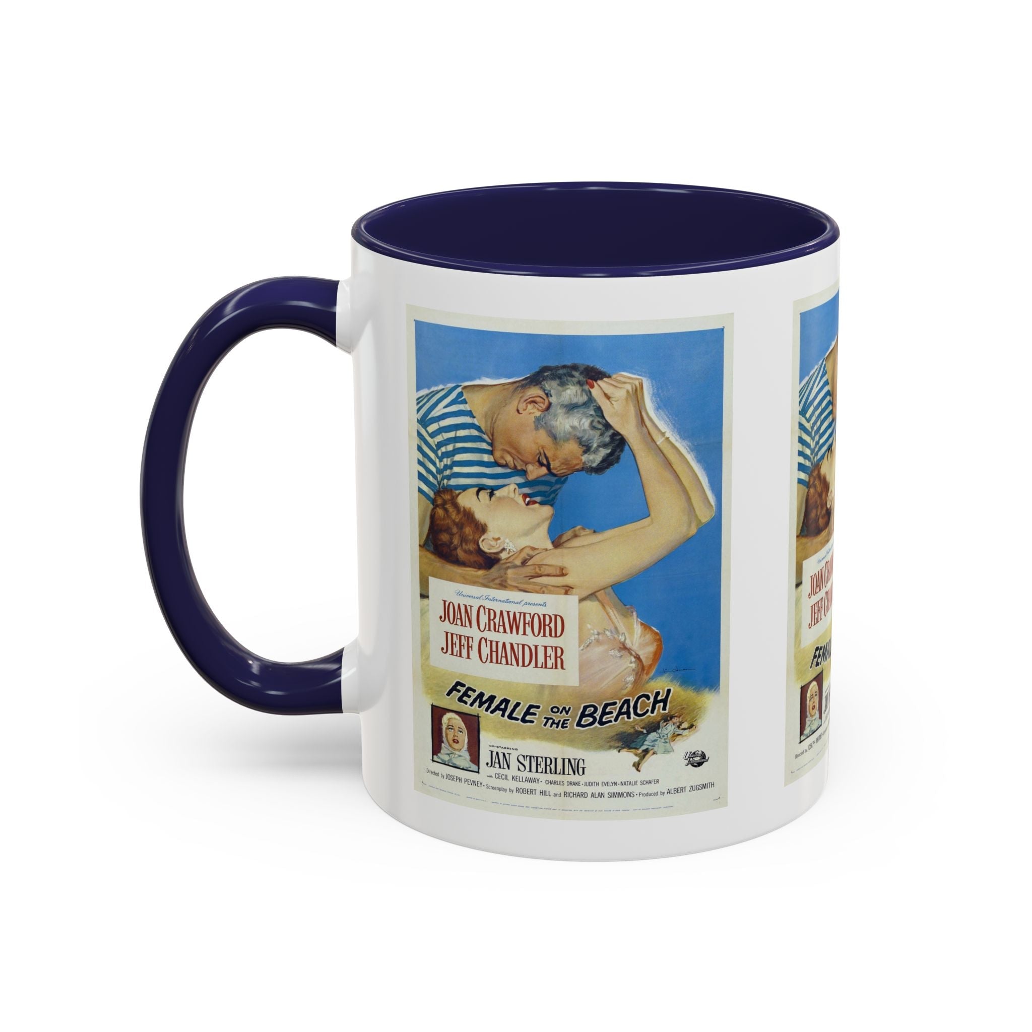 Cult Classic Movie Poster Art Accent Coffee Mug (11, 15oz) - Female On The Beach 1955 - POPvault