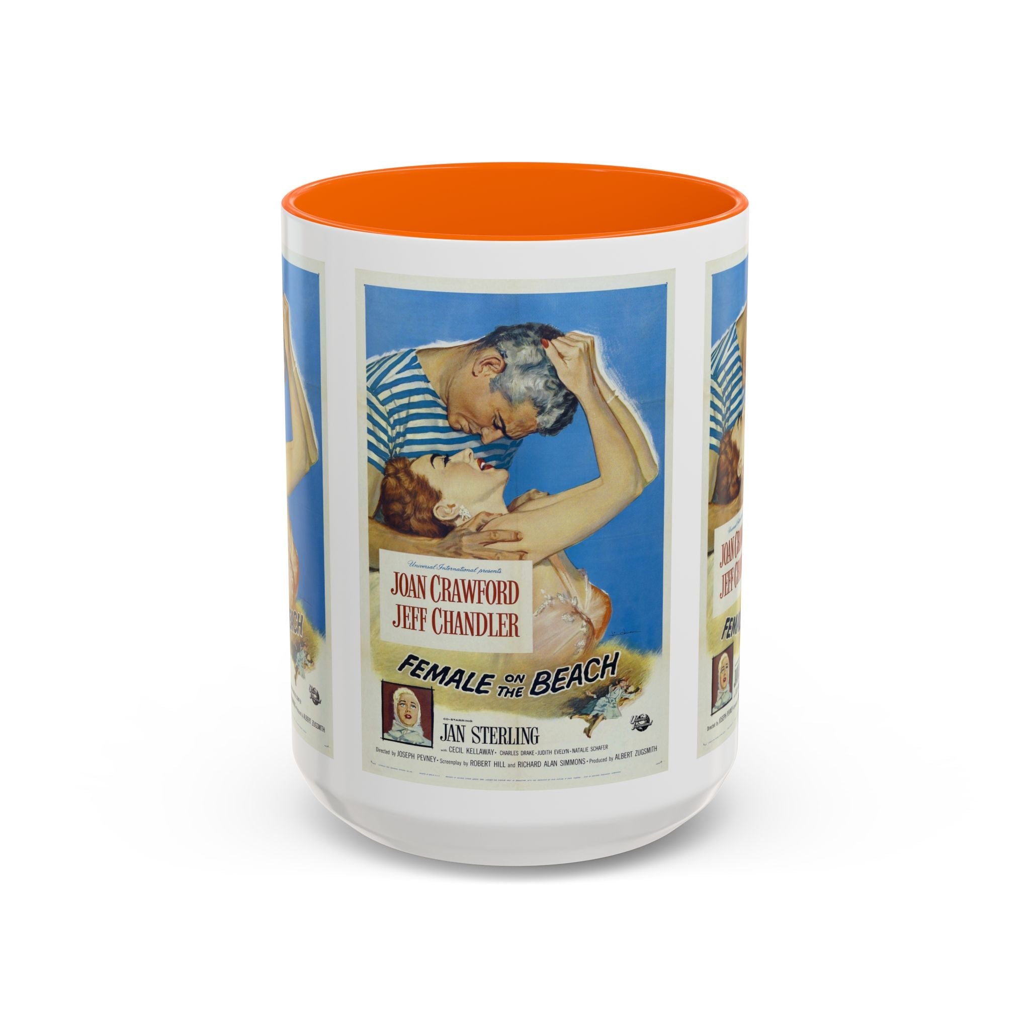 Cult Classic Movie Poster Art Accent Coffee Mug (11, 15oz) - Female On The Beach 1955 - POPvault