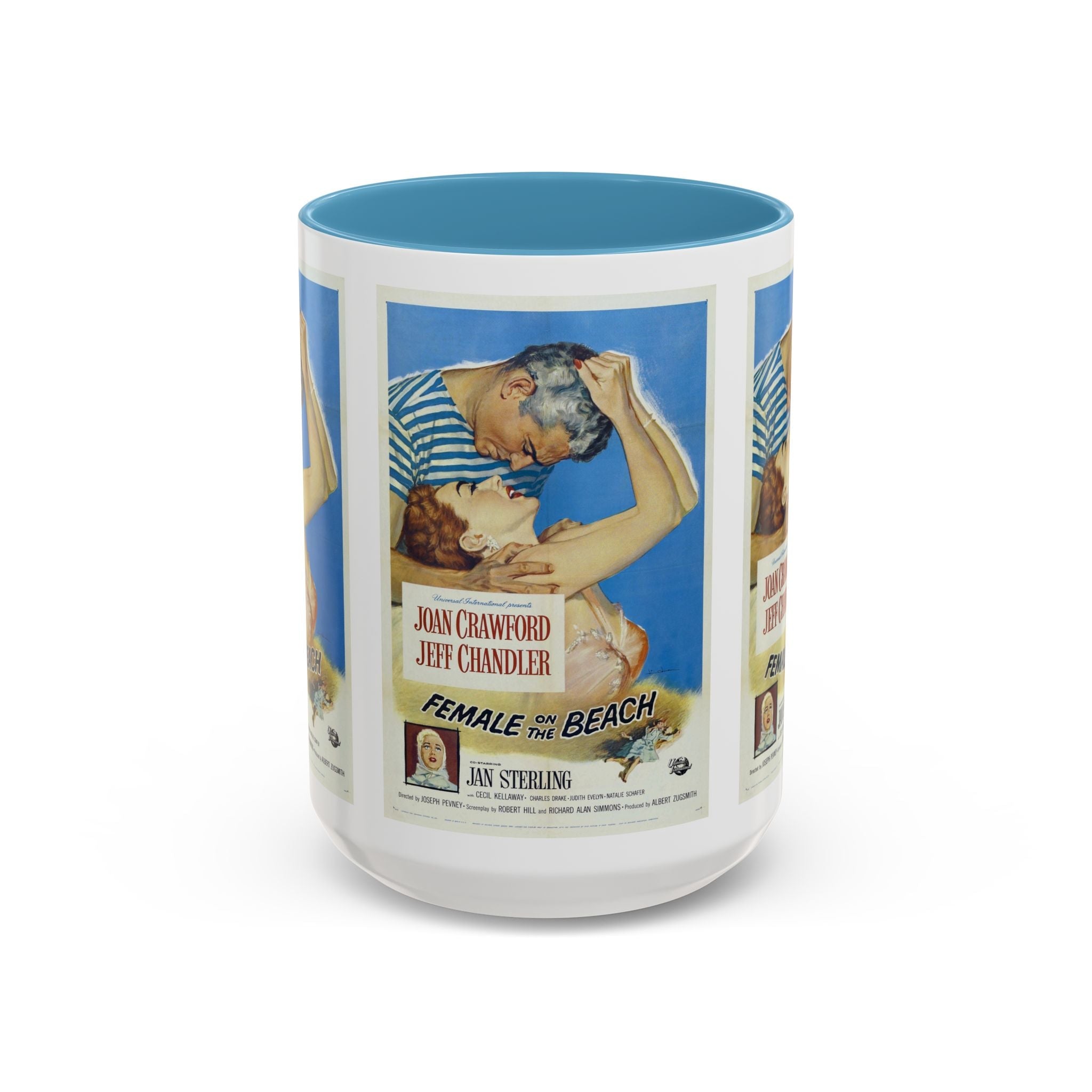 Cult Classic Movie Poster Art Accent Coffee Mug (11, 15oz) - Female On The Beach 1955 - POPvault