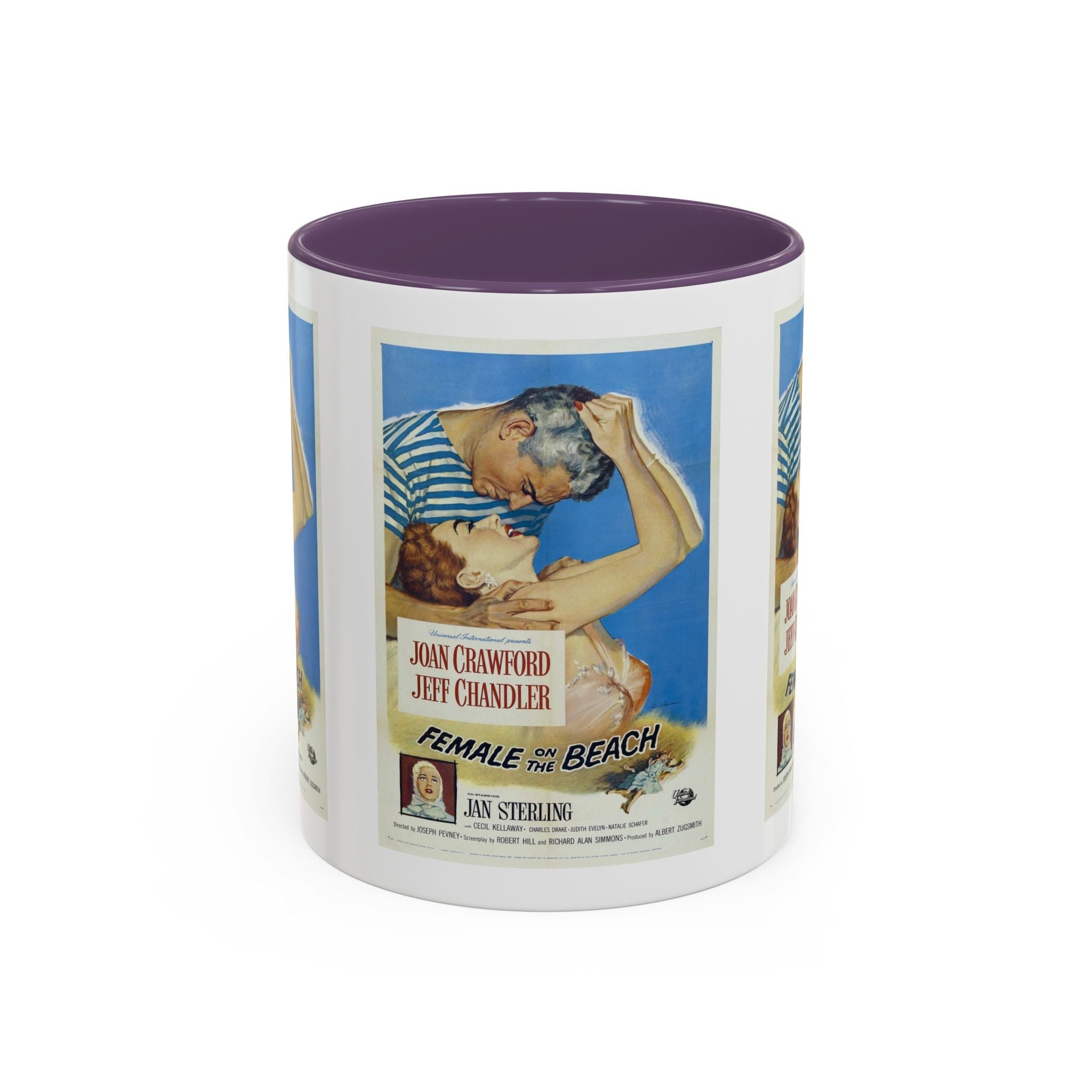 Cult Classic Movie Poster Art Accent Coffee Mug (11, 15oz) - Female On The Beach 1955 - POPvault