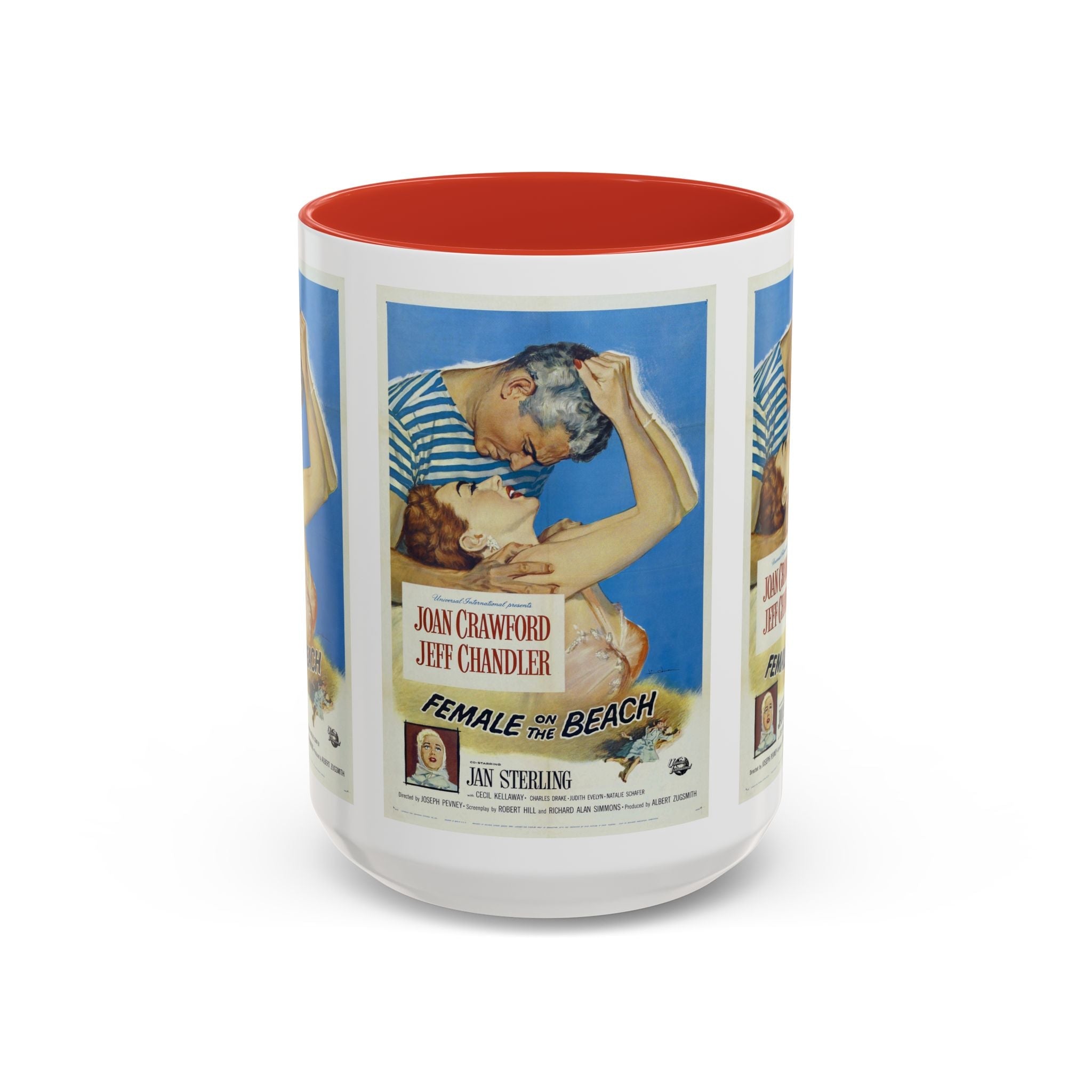 Cult Classic Movie Poster Art Accent Coffee Mug (11, 15oz) - Female On The Beach 1955 - POPvault