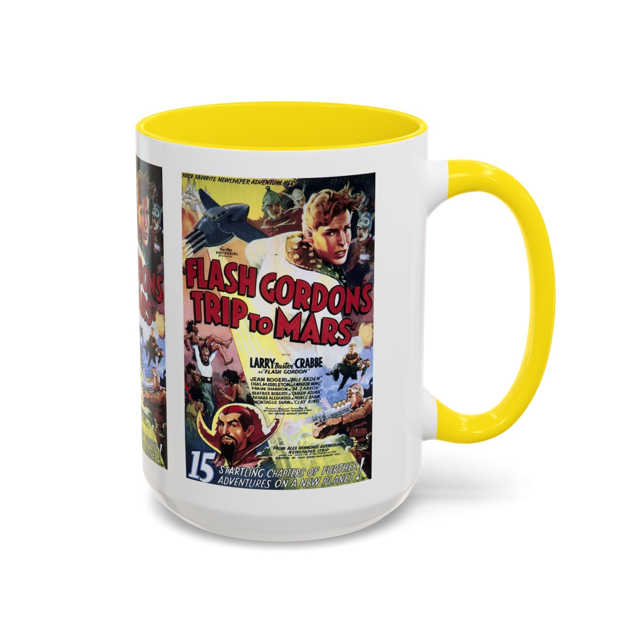 Cult Classic Movie Poster Art Accent Coffee Mug (11, 15oz) - Flash Gordon's Trip To Mars 1938 - POPvault