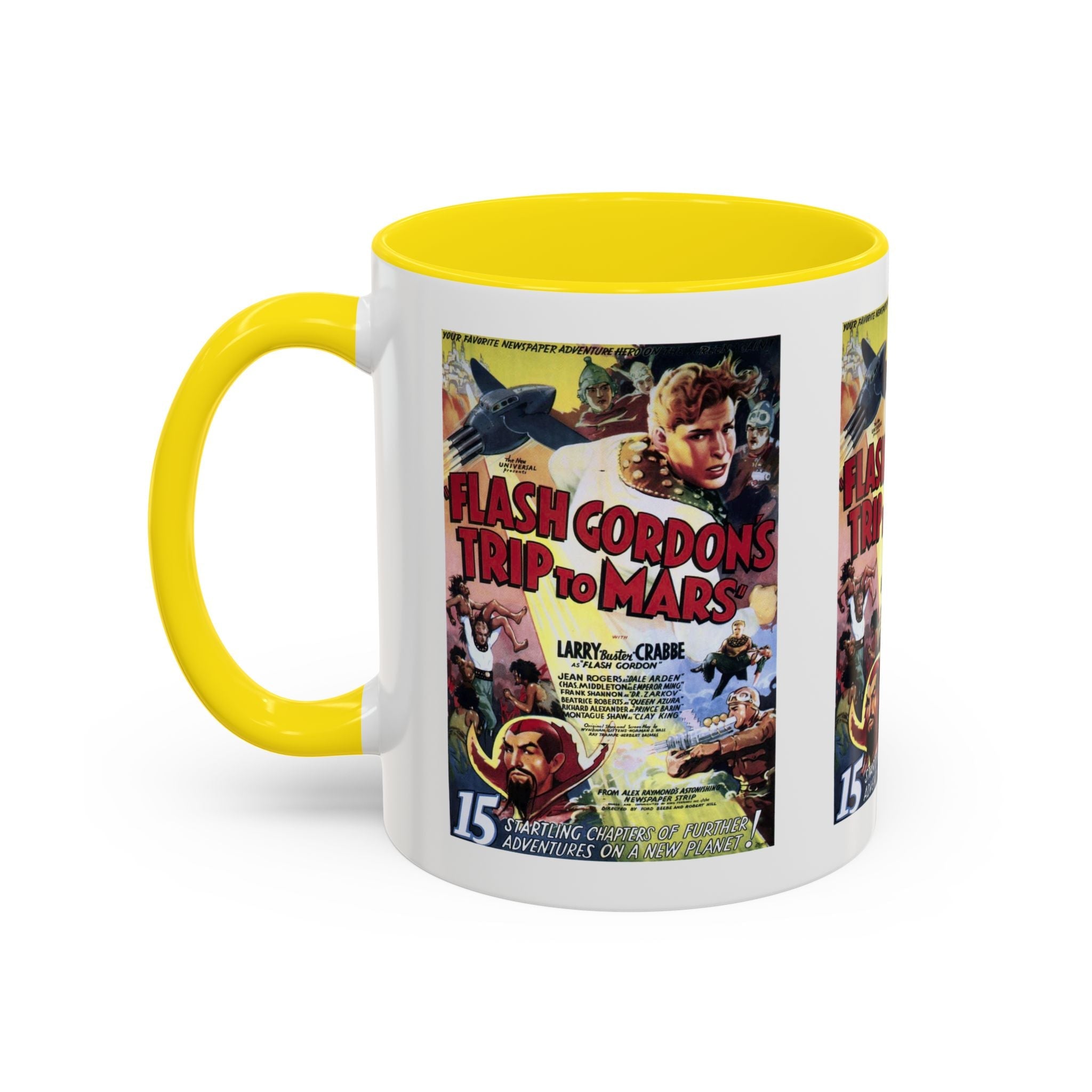 Cult Classic Movie Poster Art Accent Coffee Mug (11, 15oz) - Flash Gordon's Trip To Mars 1938 - POPvault