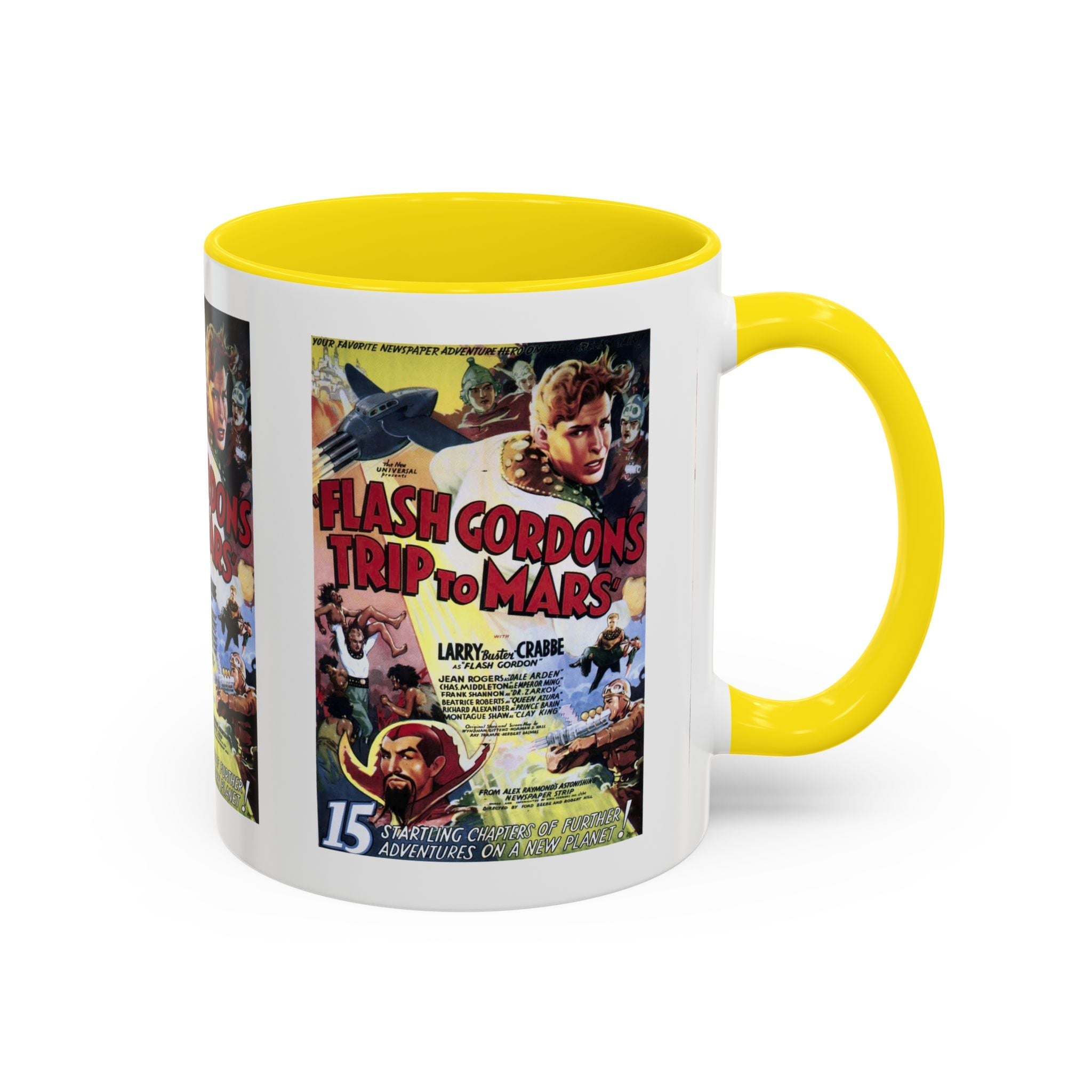 Cult Classic Movie Poster Art Accent Coffee Mug (11, 15oz) - Flash Gordon's Trip To Mars 1938 - POPvault