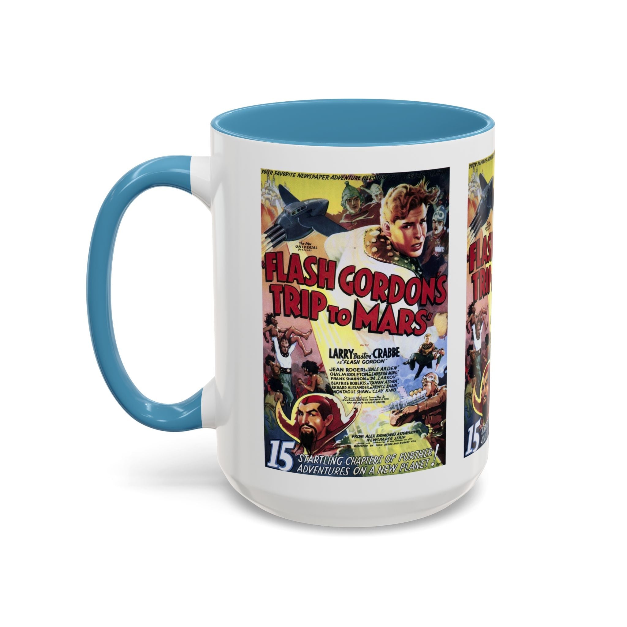 Cult Classic Movie Poster Art Accent Coffee Mug (11, 15oz) - Flash Gordon's Trip To Mars 1938 - POPvault