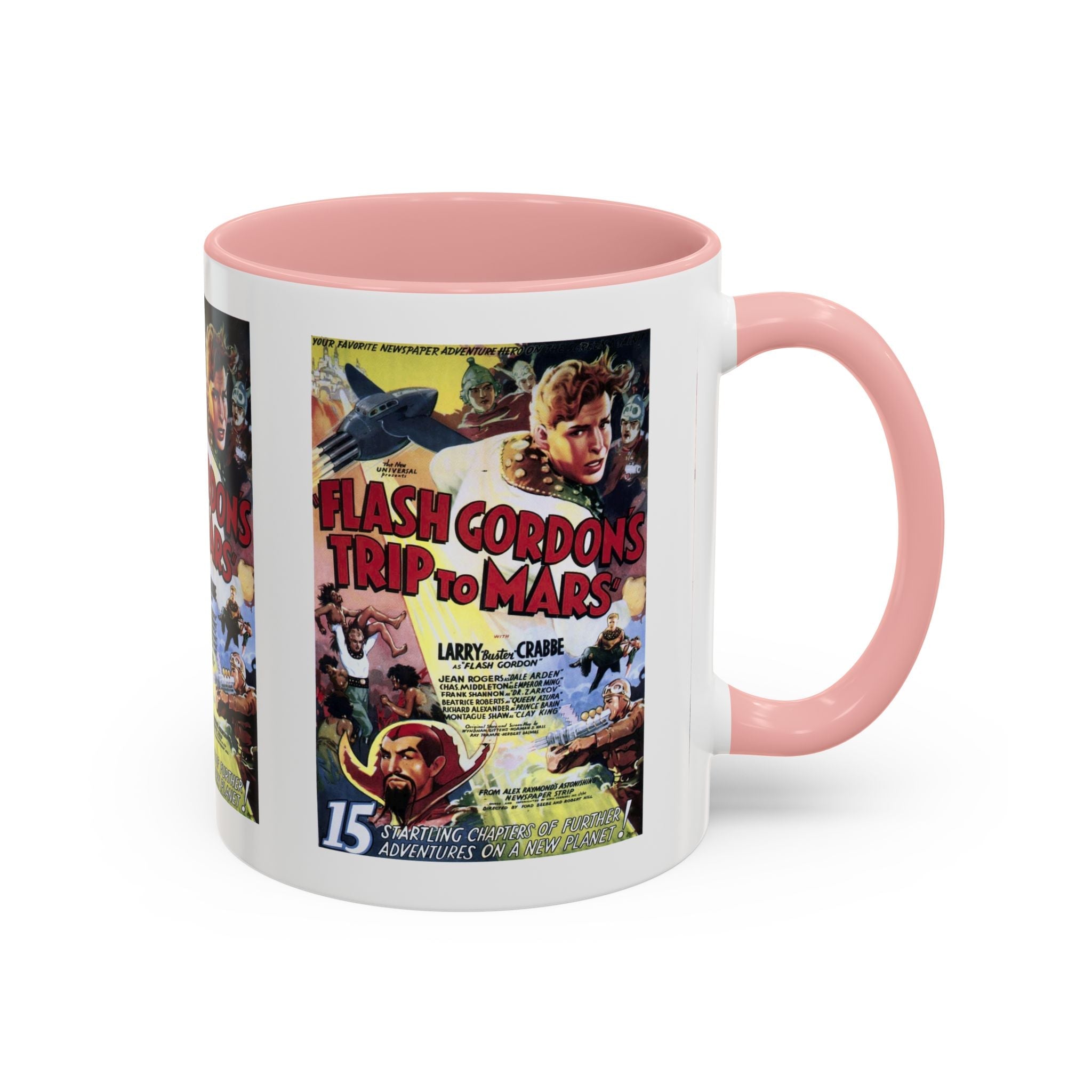Cult Classic Movie Poster Art Accent Coffee Mug (11, 15oz) - Flash Gordon's Trip To Mars 1938 - POPvault
