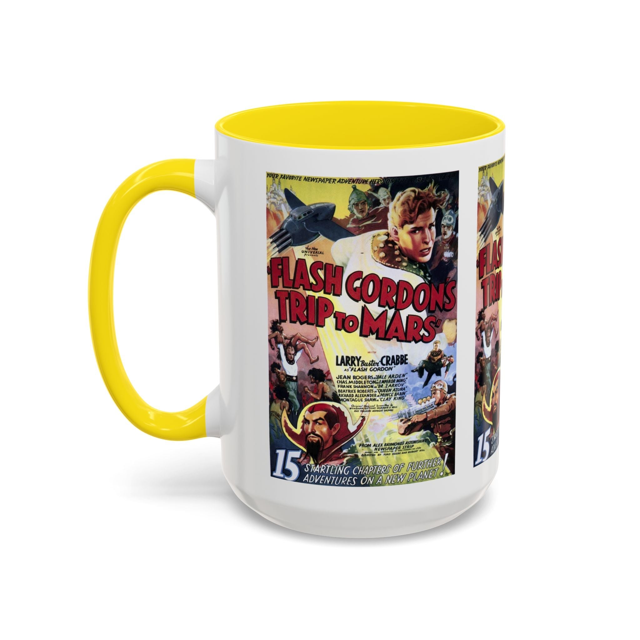 Cult Classic Movie Poster Art Accent Coffee Mug (11, 15oz) - Flash Gordon's Trip To Mars 1938 - POPvault