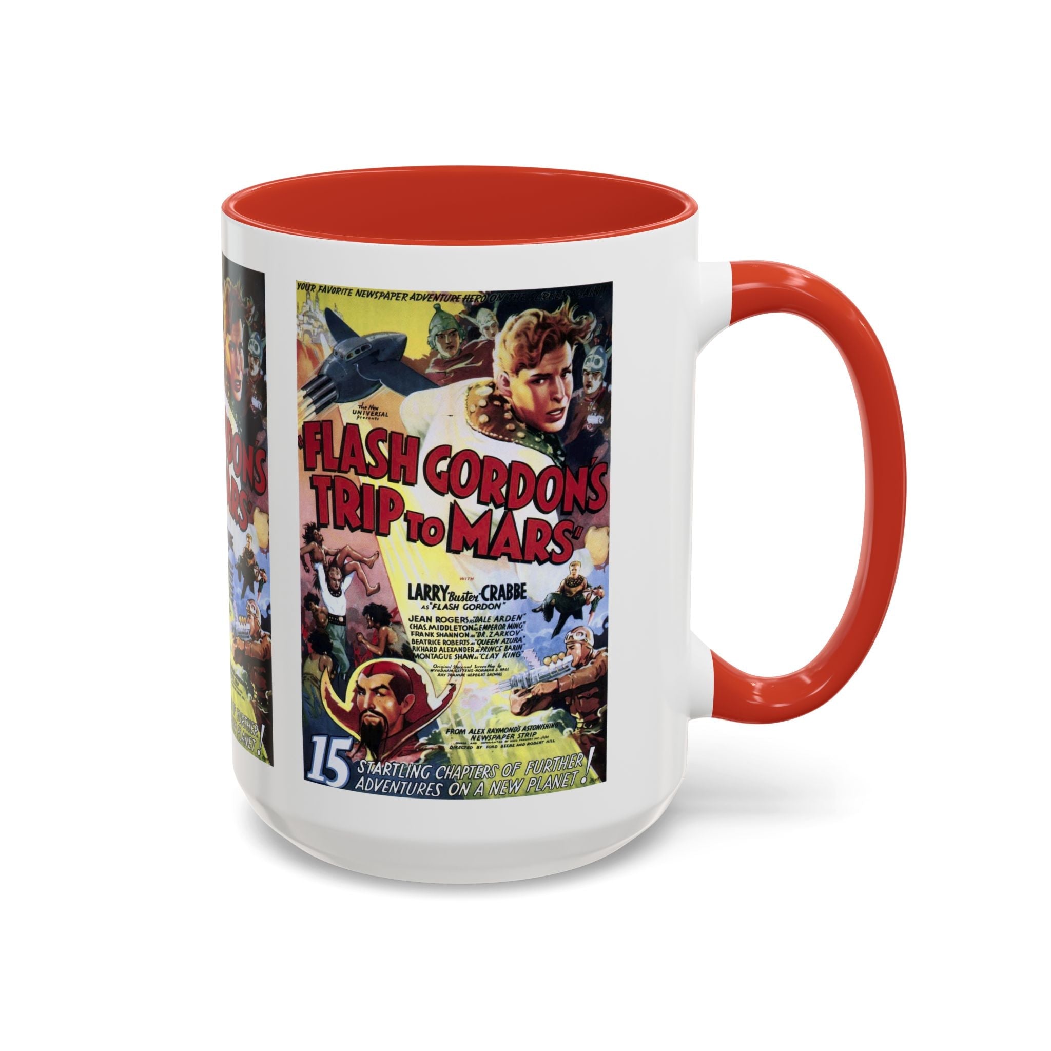 Cult Classic Movie Poster Art Accent Coffee Mug (11, 15oz) - Flash Gordon's Trip To Mars 1938 - POPvault