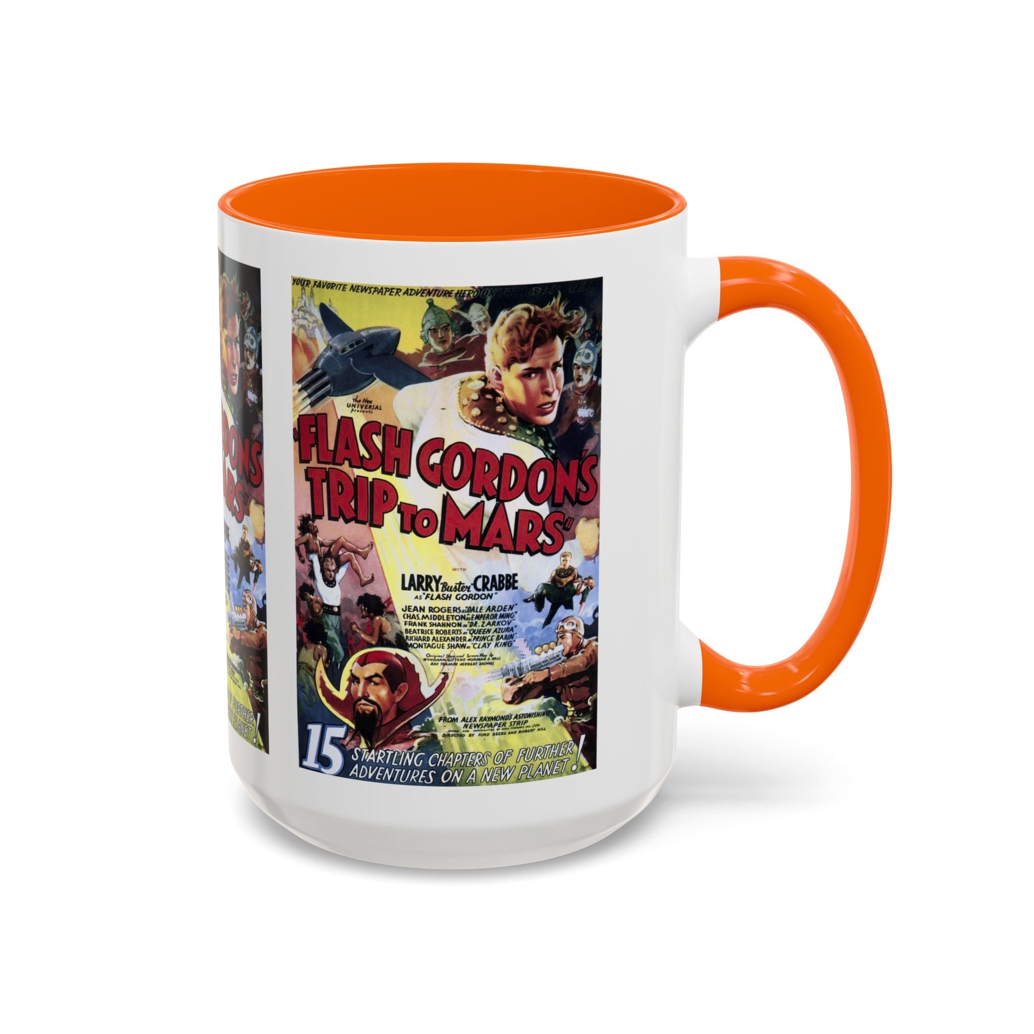 Cult Classic Movie Poster Art Accent Coffee Mug (11, 15oz) - Flash Gordon's Trip To Mars 1938 - POPvault