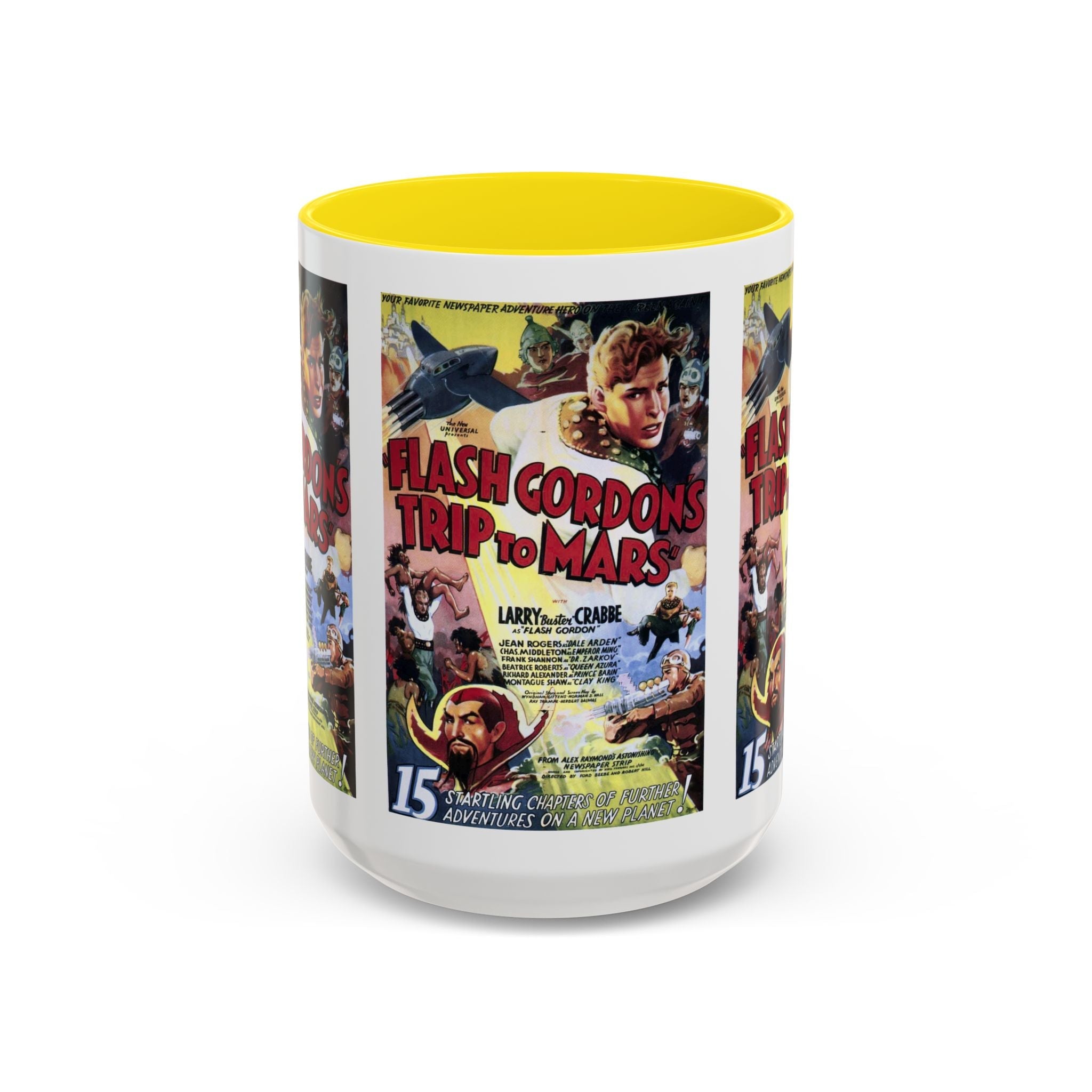 Cult Classic Movie Poster Art Accent Coffee Mug (11, 15oz) - Flash Gordon's Trip To Mars 1938 - POPvault