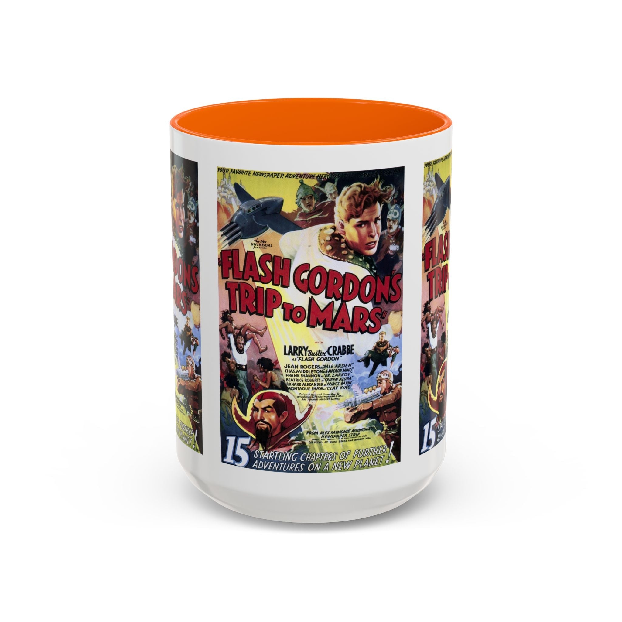 Cult Classic Movie Poster Art Accent Coffee Mug (11, 15oz) - Flash Gordon's Trip To Mars 1938 - POPvault