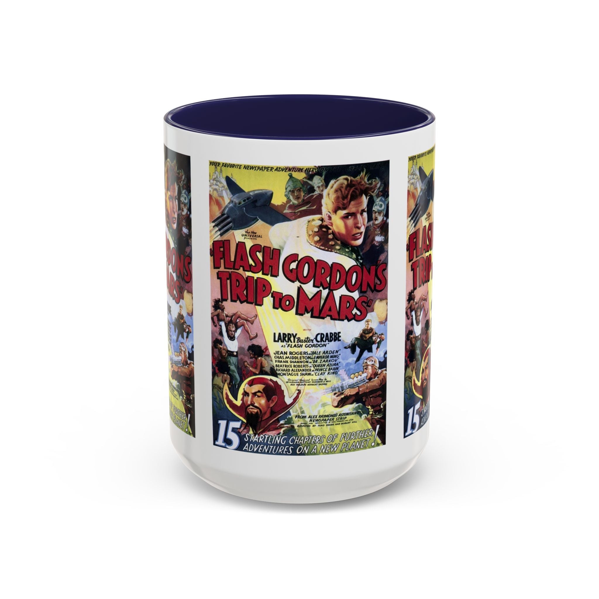 Cult Classic Movie Poster Art Accent Coffee Mug (11, 15oz) - Flash Gordon's Trip To Mars 1938 - POPvault