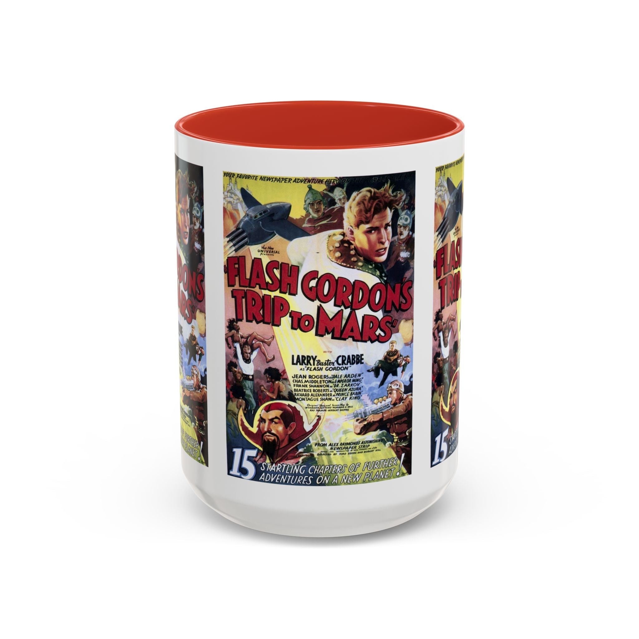 Cult Classic Movie Poster Art Accent Coffee Mug (11, 15oz) - Flash Gordon's Trip To Mars 1938 - POPvault