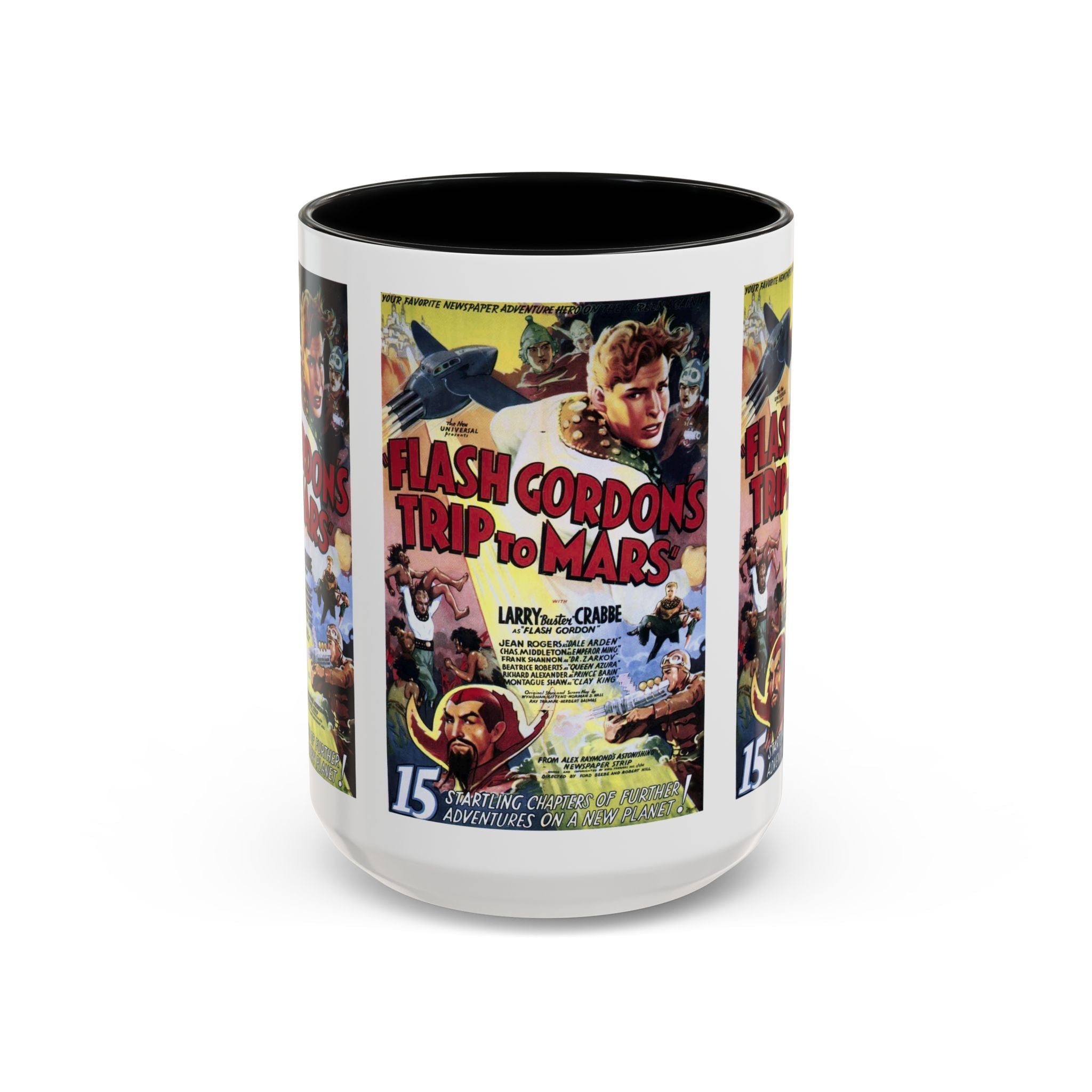 Cult Classic Movie Poster Art Accent Coffee Mug (11, 15oz) - Flash Gordon's Trip To Mars 1938 - POPvault