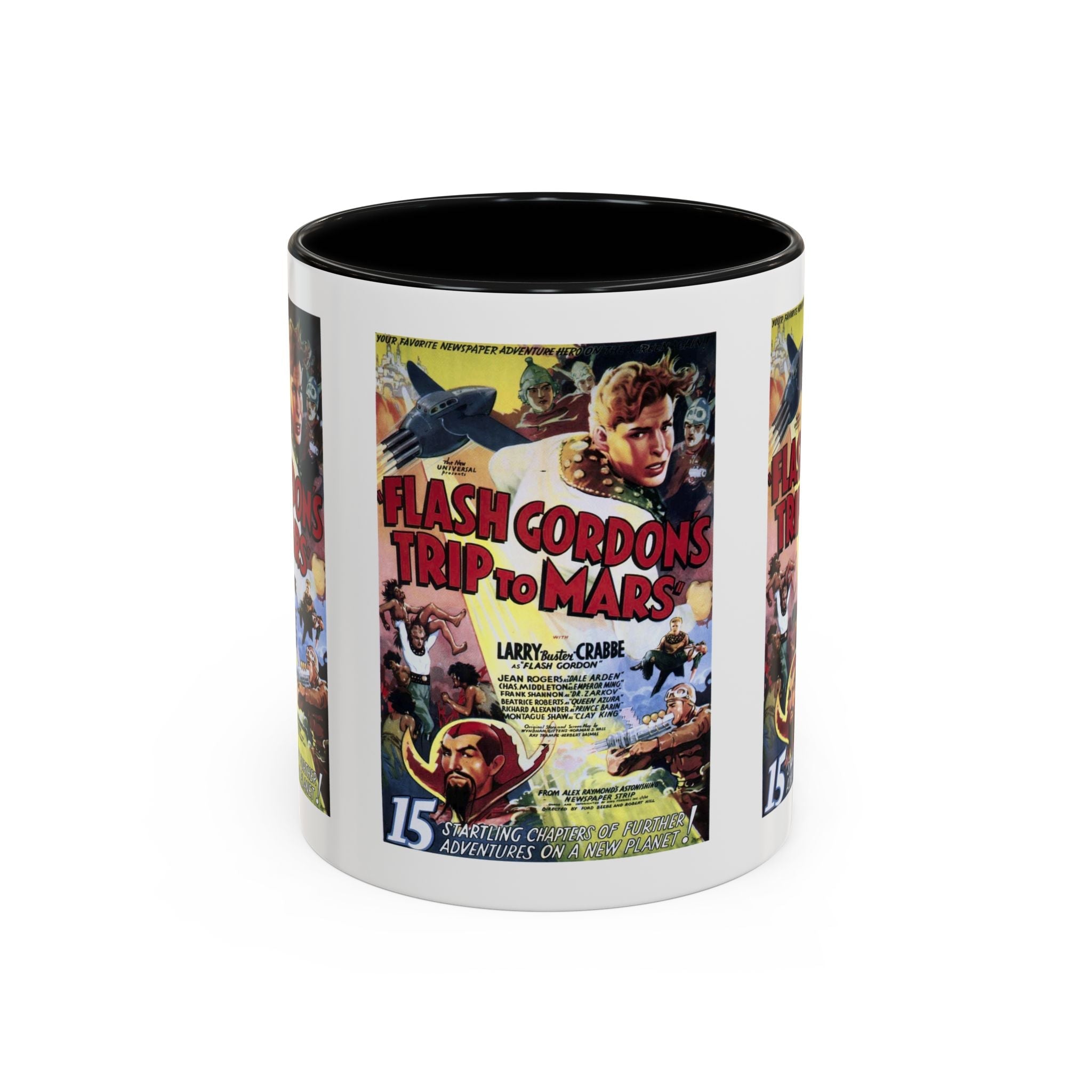 Cult Classic Movie Poster Art Accent Coffee Mug (11, 15oz) - Flash Gordon's Trip To Mars 1938 - POPvault